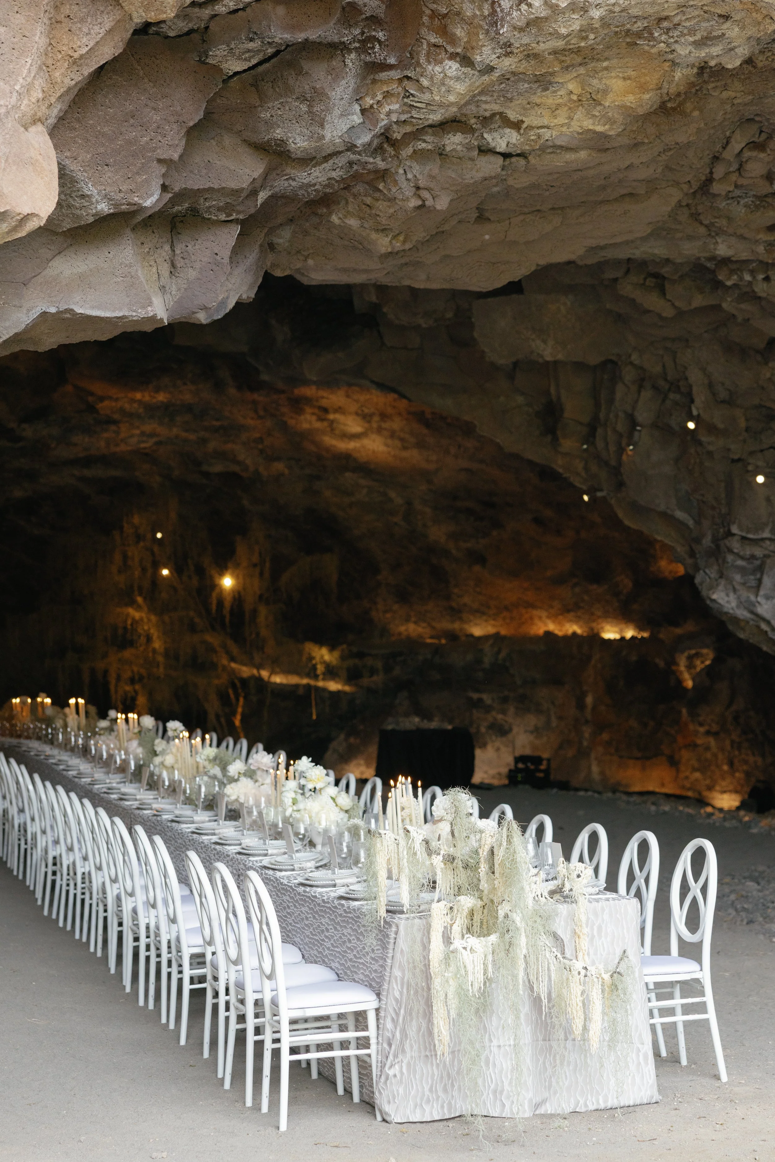 Dinner inside Juniper Preserve cave event space