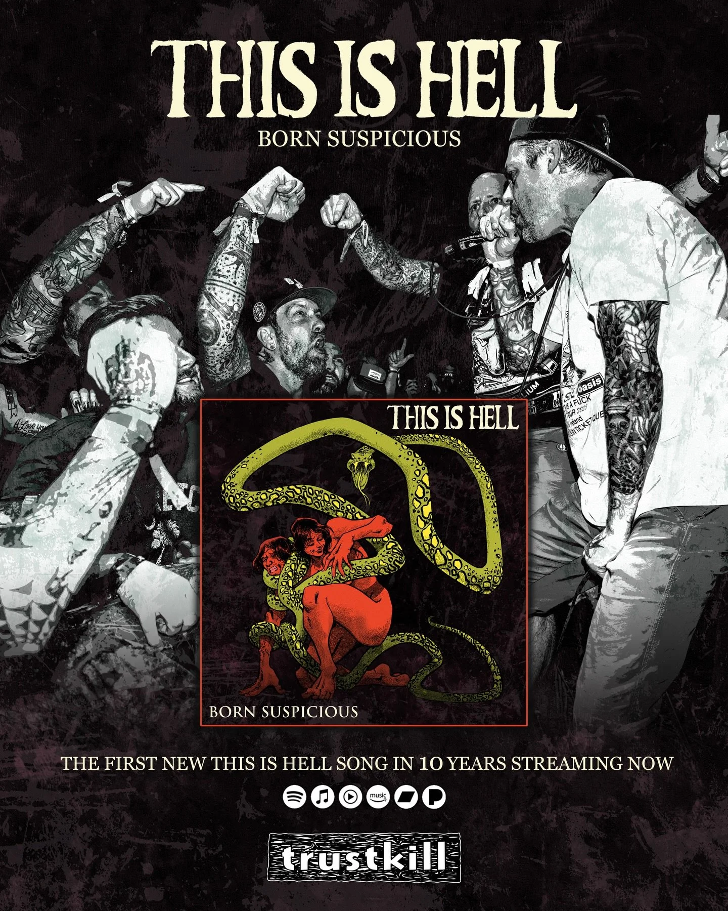 This Is Hell 🐍 Born Suspicious

The first new This Is Hell song in 10 years is streaming everywhere now! 

EP coming in 2026.

This Is Hell play Amityville Music Hall on Long Island with Shai Hulud on December 21.