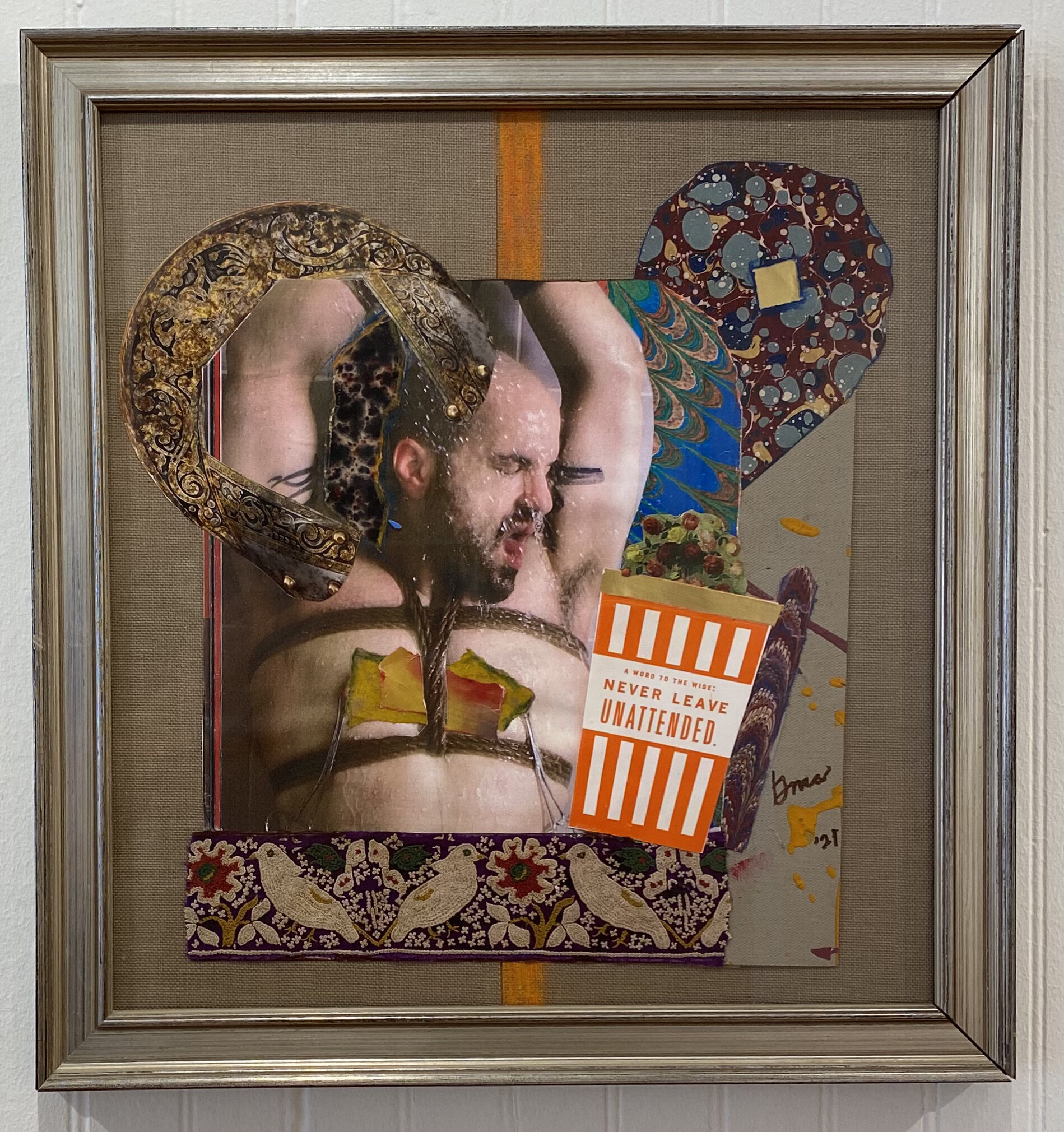 Dwight Owsley, "Never Leave Unattended", 2021, 15 ½ x 16 ½”