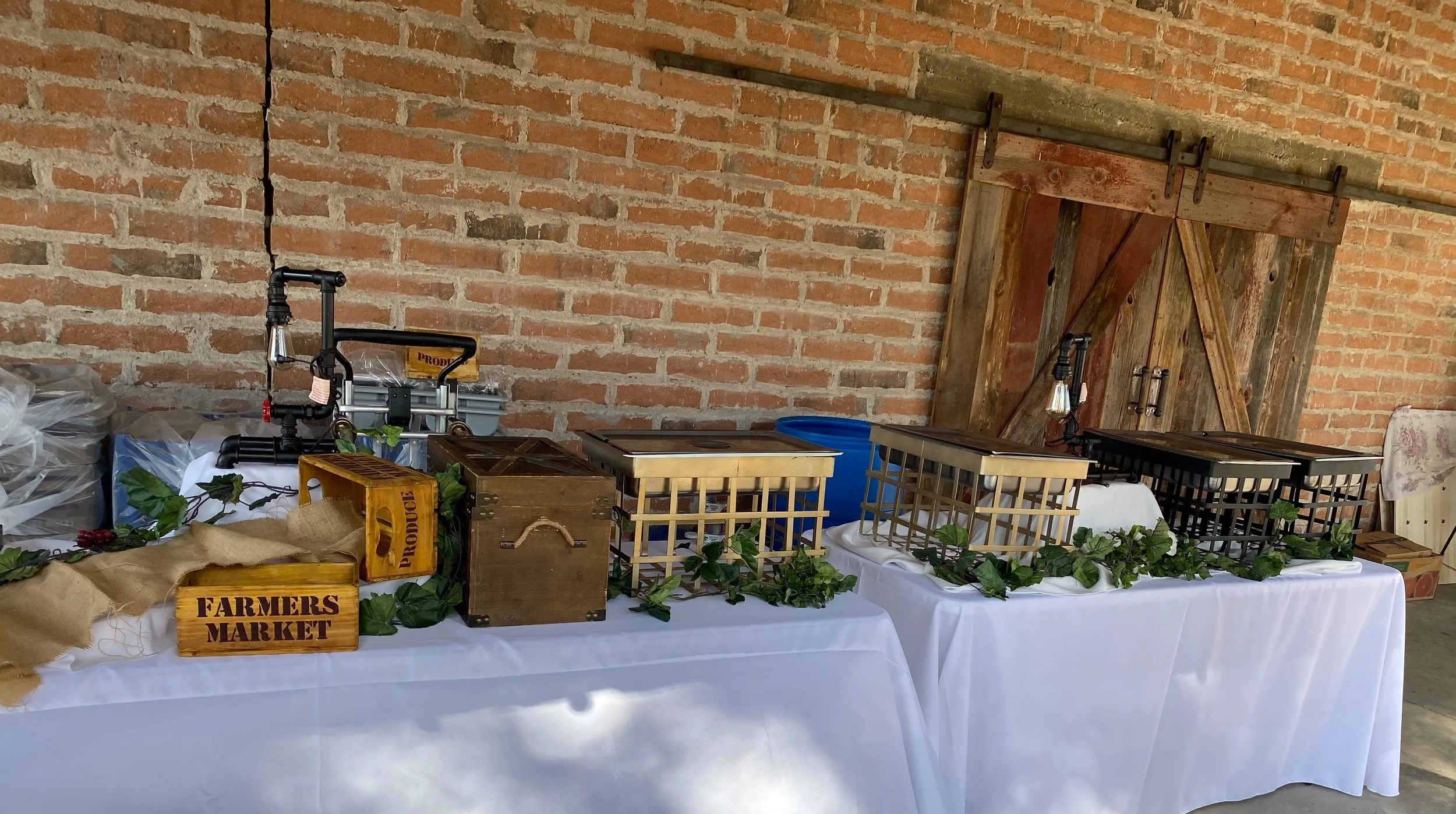 Knotty barn wedding catering