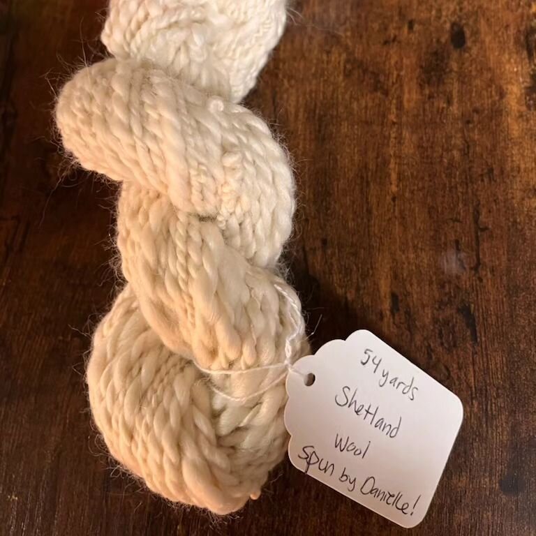 This is Danielle's third yarn ever! There are few things as satisfying as watching an apprentice work to perfect their fiber skills. Such a good time and so rewarding to work at the pace of fiber! 

If you'd like to apprentice with our mill, check ou