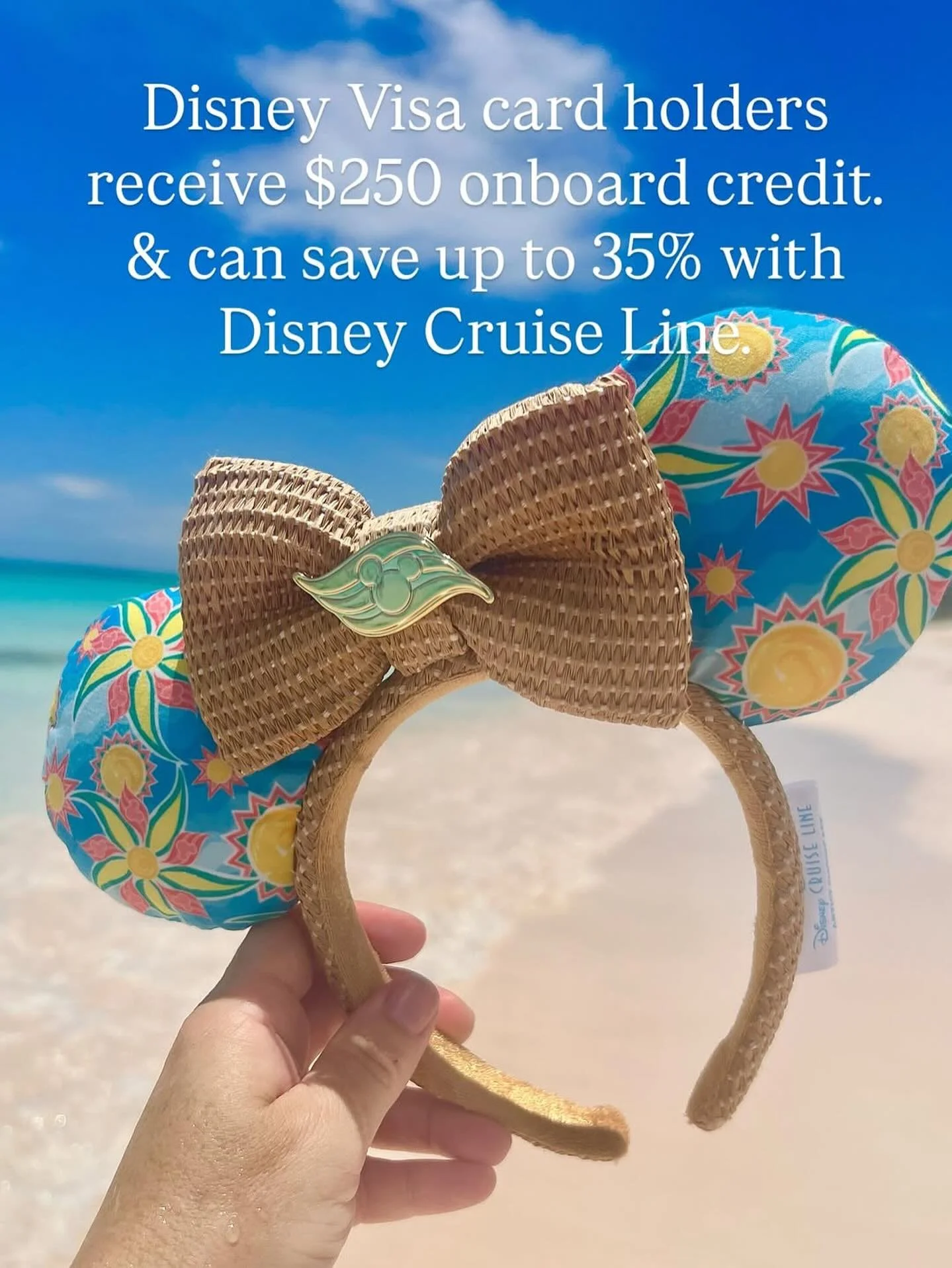 Disney Visa card members book with Glass Slipper Concierge on the Disney Wish, Disney Dream, Disney Magic or Disney Fantasy on select dates and receive $250 onboard credit.
Cardmembers can also save up to 35% on select stateroom categories on select 
