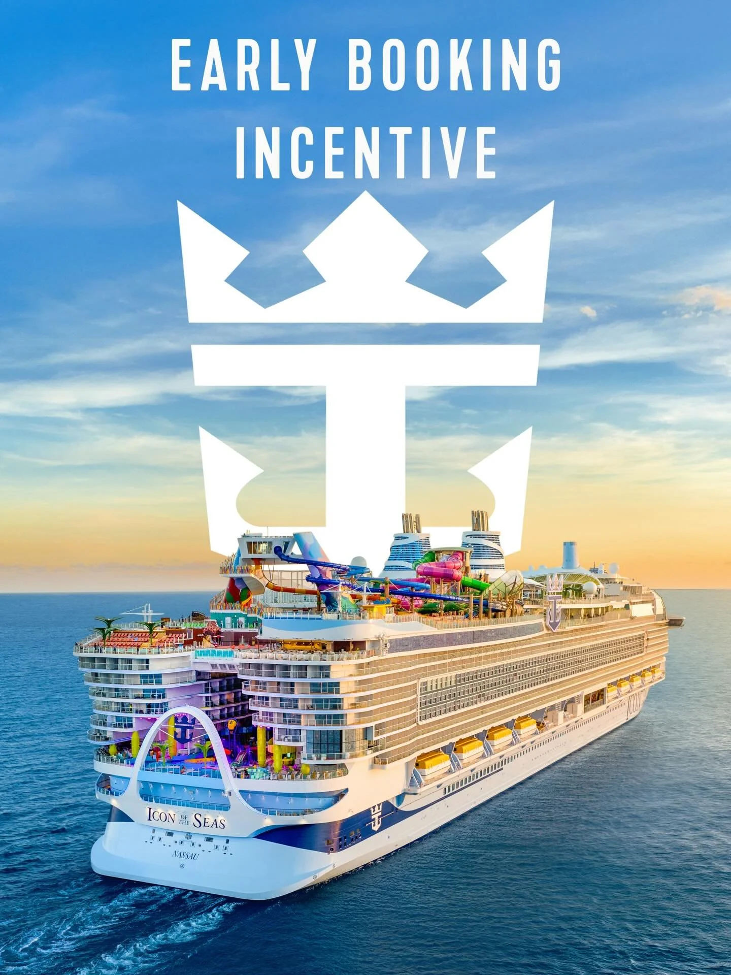 Book with me at least 9 months before sailing, and receive $50 USD per stateroom to spend onboard. Take advantage of this exclusive offer now through April 2026.

Contact me to hear more about the incredible offers Royal Caribbean Cruise Line has to 