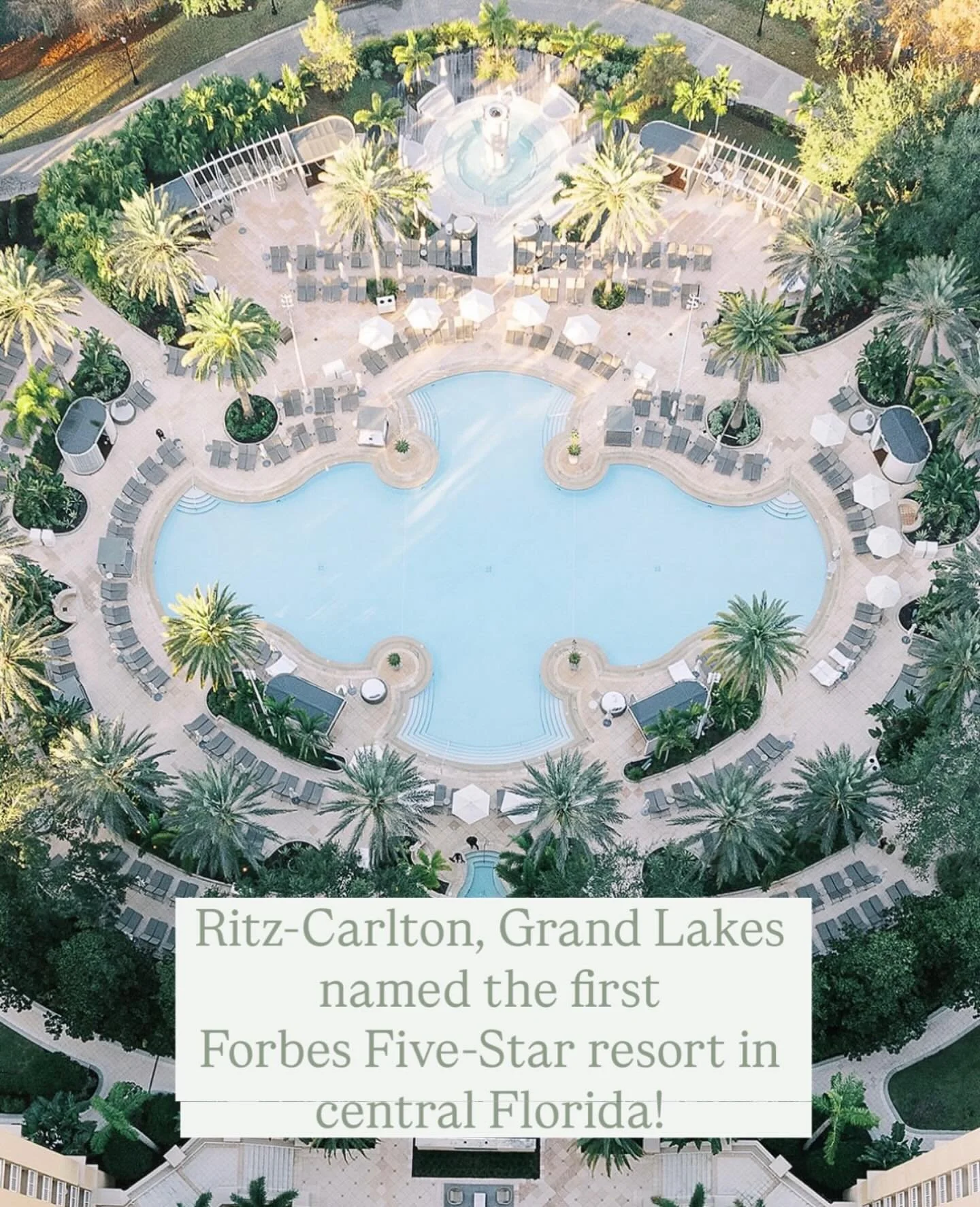 Super exciting news from our partners at the Ritz Carlton Orlando this morning!  Congratulations! It is with great pride that we share a remarkable milestone for The Ritz-Carlton Orlando, Grande Lakes as the&nbsp;first&nbsp;Forbes Five-Star resort in