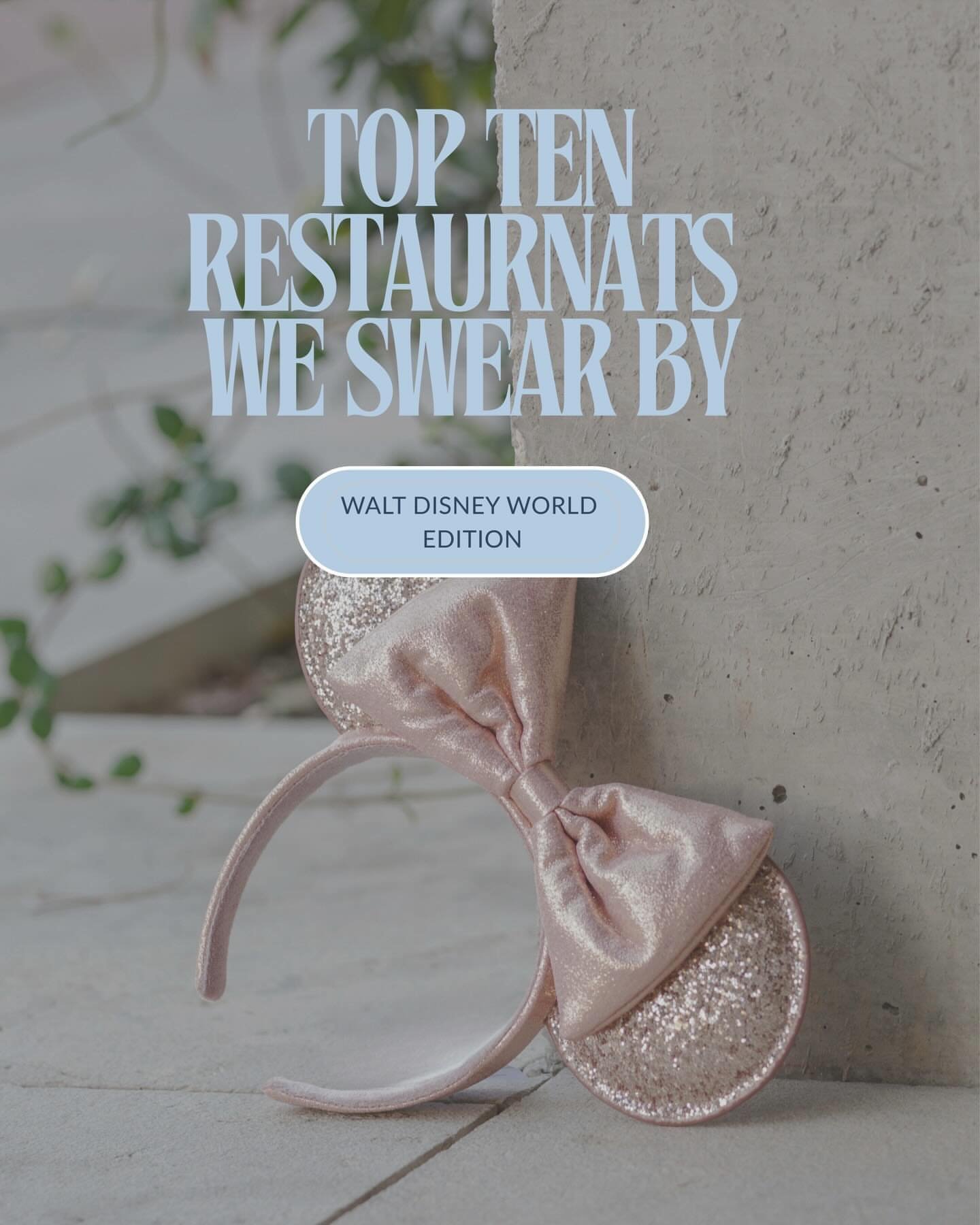 Here are the top ten restaurants at Walt Disney World we swear by, as an agency of boots on the ground daily, and here&rsquo;s why. 

1. Narcoossees- not only is the food great and the atmosphere on point, on arrival night you can view the fireworks 