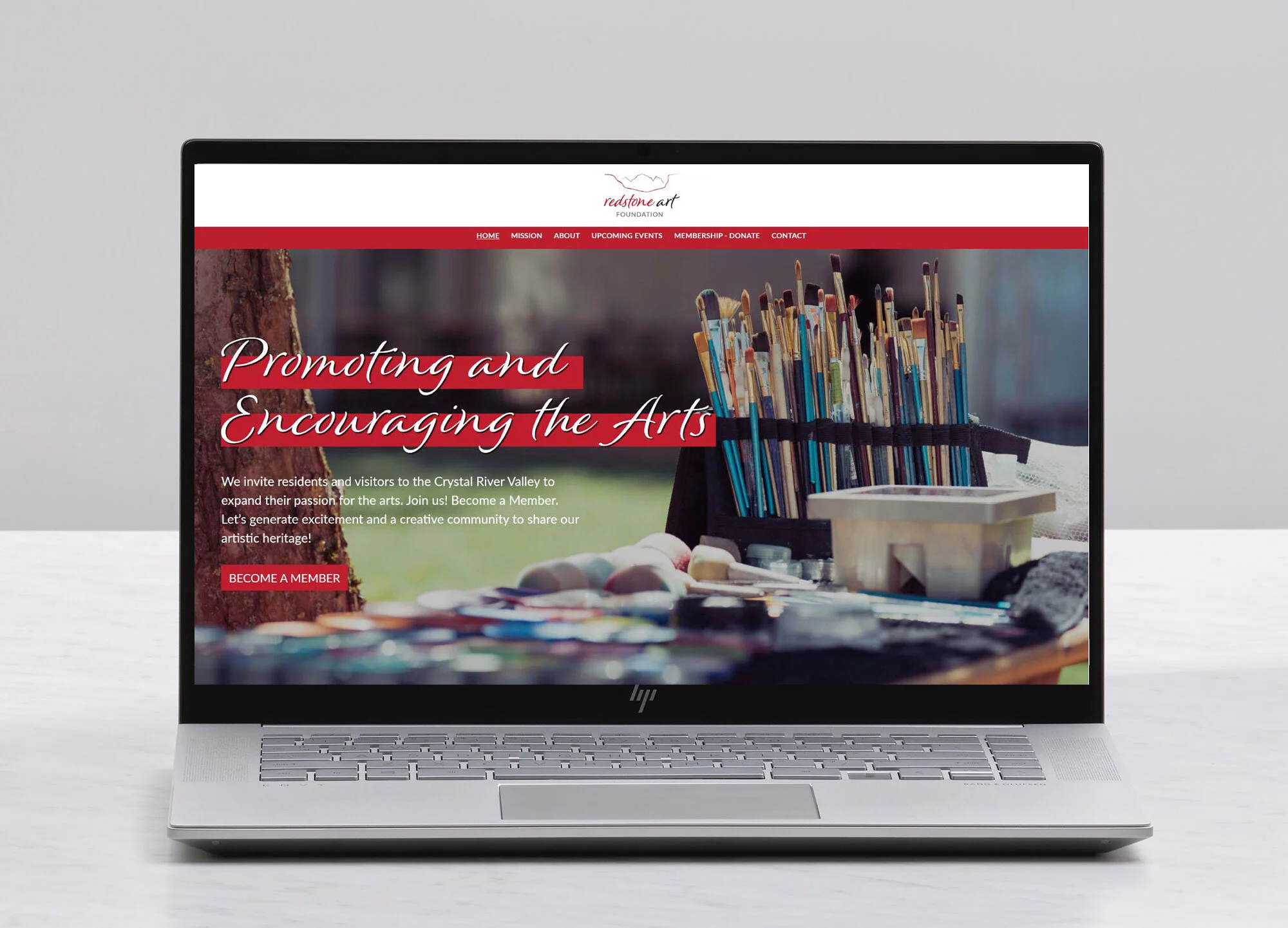 Authentic Branding and Custom Website Developement for Redstone Art Foundation Nonprofit