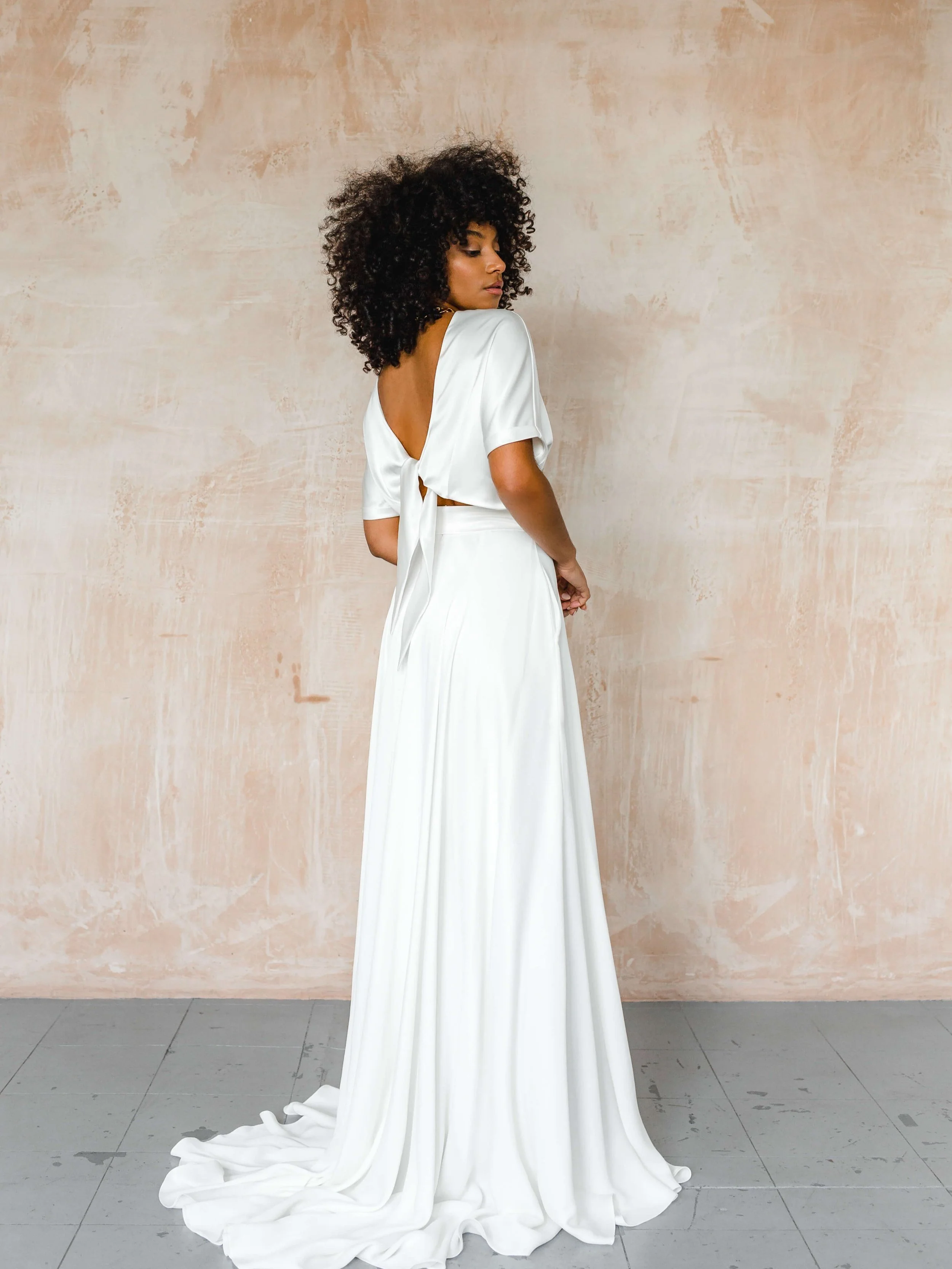 plain wedding dress