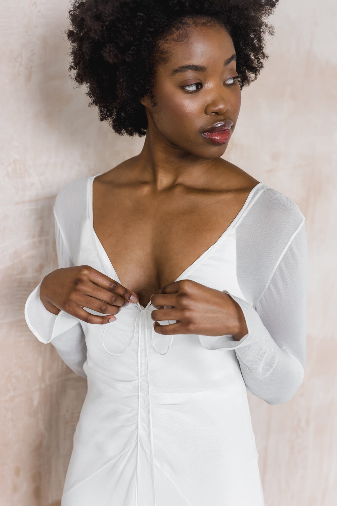 elegant laid back wedding dress