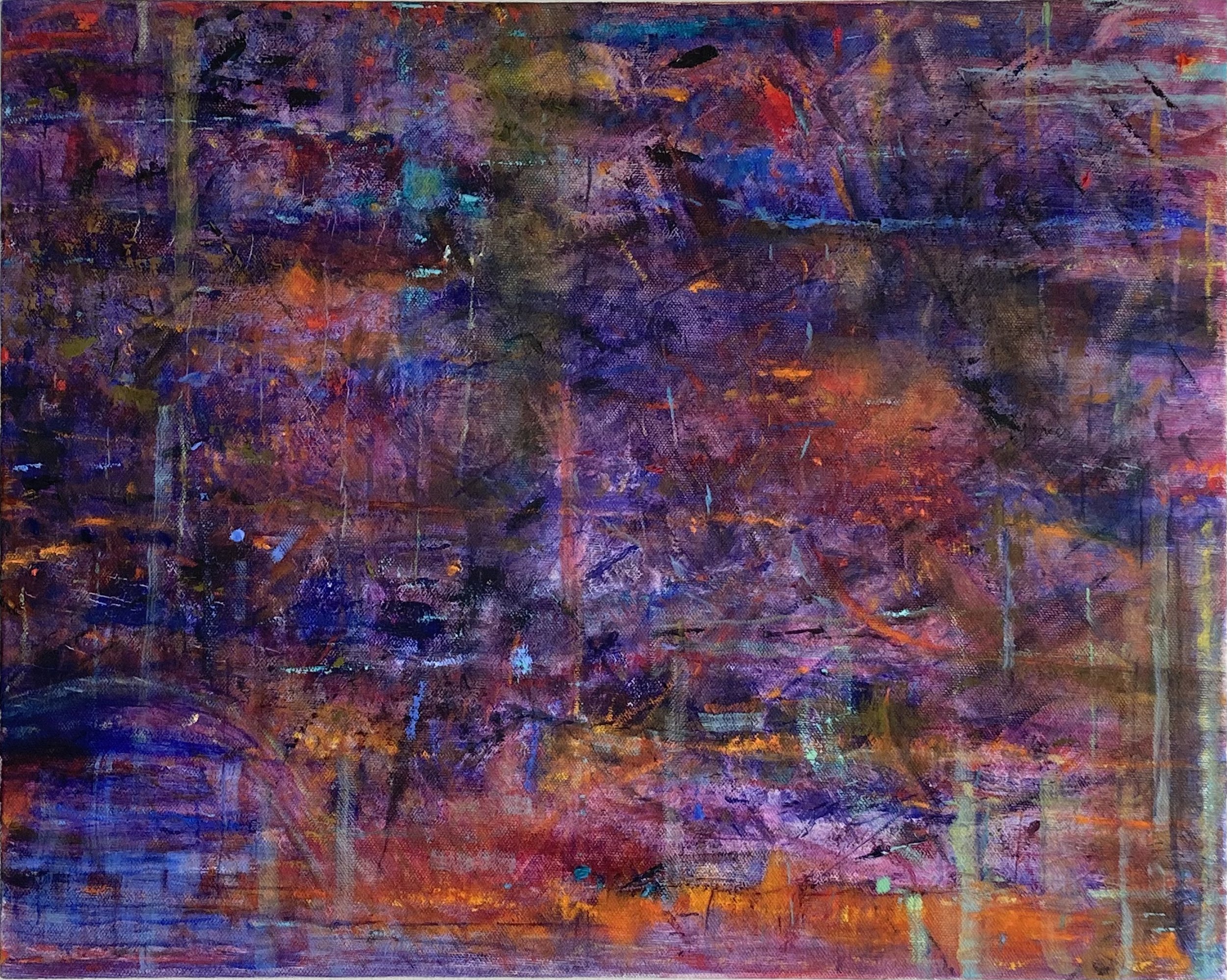 “Earth Groans and Swells":” 
20x16'" 
Oil on canvas 
2022