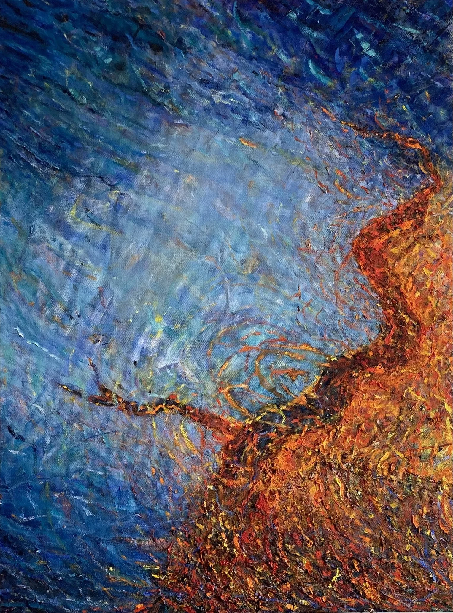 "Engulfed" 18x24' oil on canvas 2024-2025
