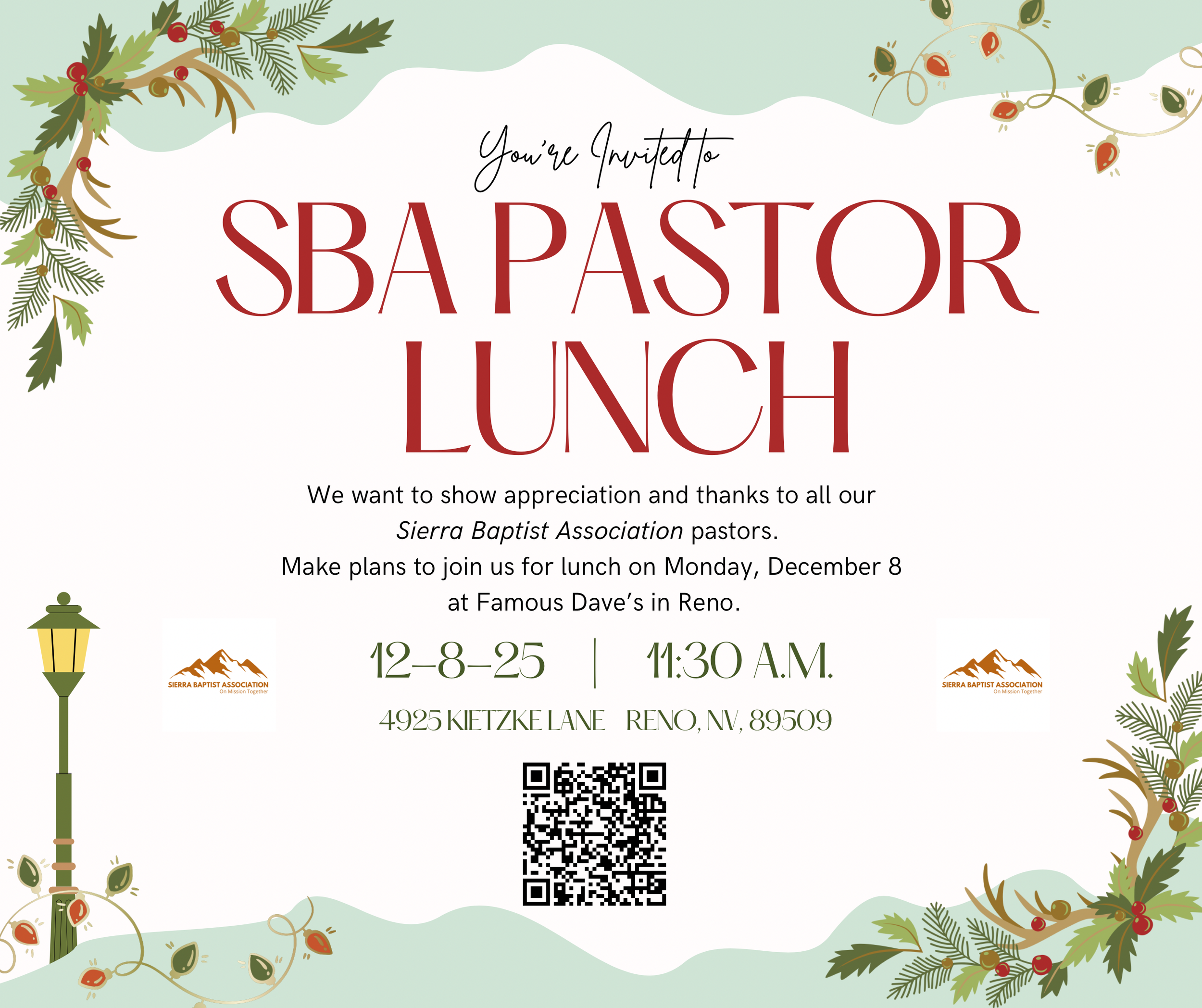 SBA Pastor Lunch
