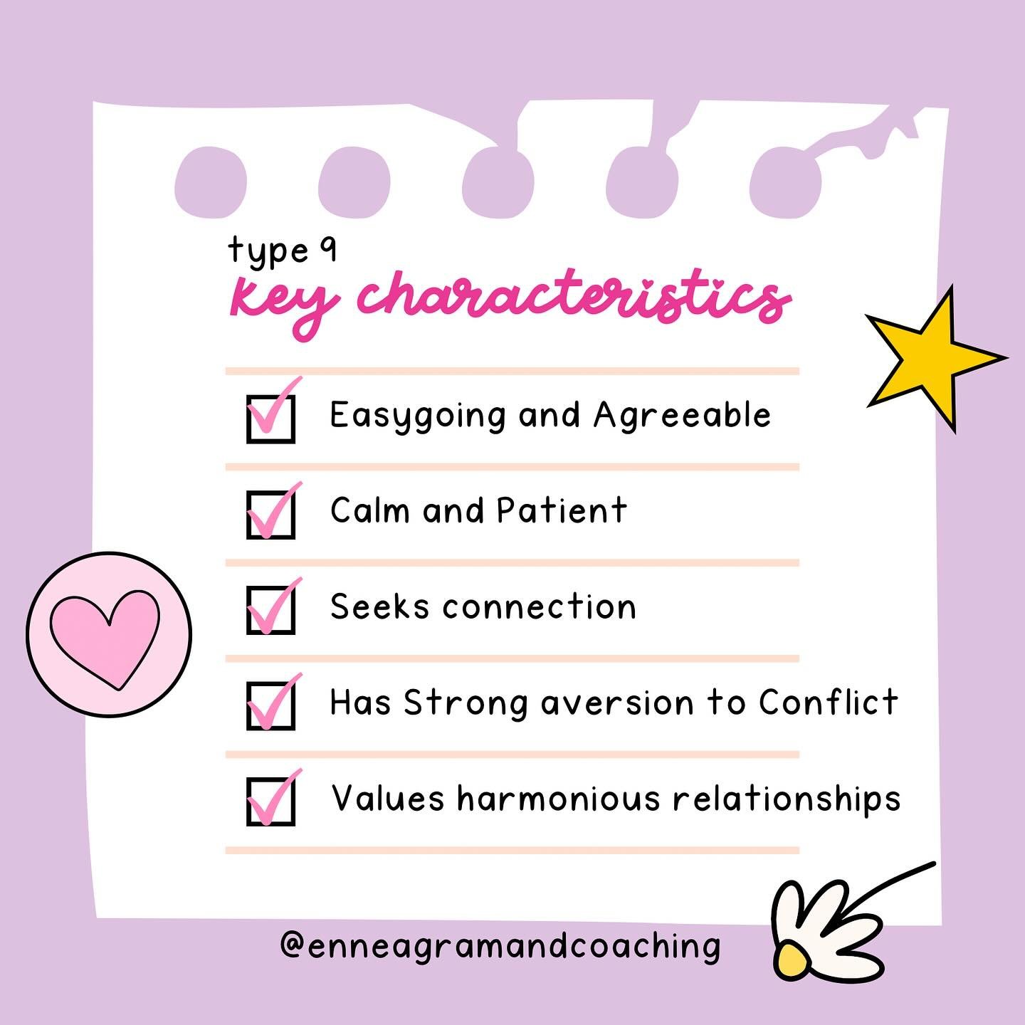 Enneagram Key Characteristics for ALL 9 TYPES. Do you relate to your Type? 

#enneagramjourney #enneagramtype #enneagramlife #enneagramtypes #enneagramtalk #ninetypes #personalitytypes #enneagramtype9  #enneagram9 #enneagram4 #enneagram2 #enneagram1 