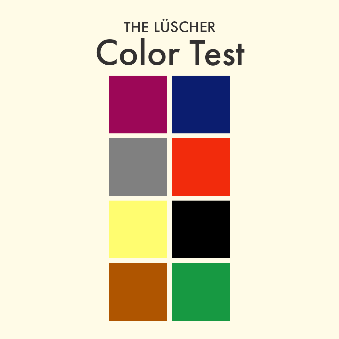 Imogen Staines: The Luscher Color Test and your low self esteem: a match made in hell