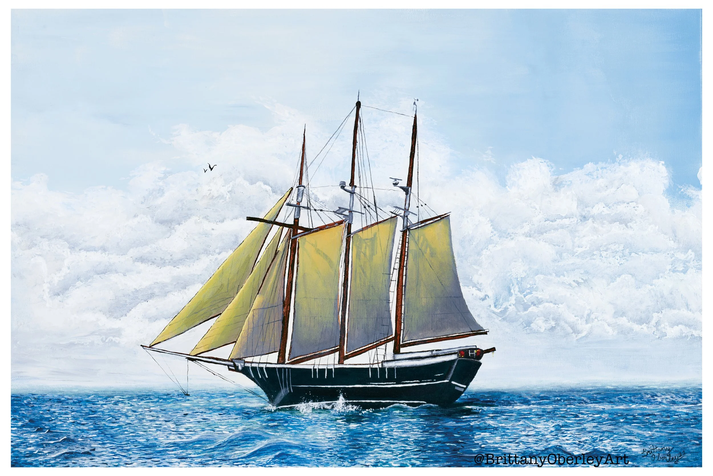 "Come Sail with Me", 2022. Acrylic on Canvas. 