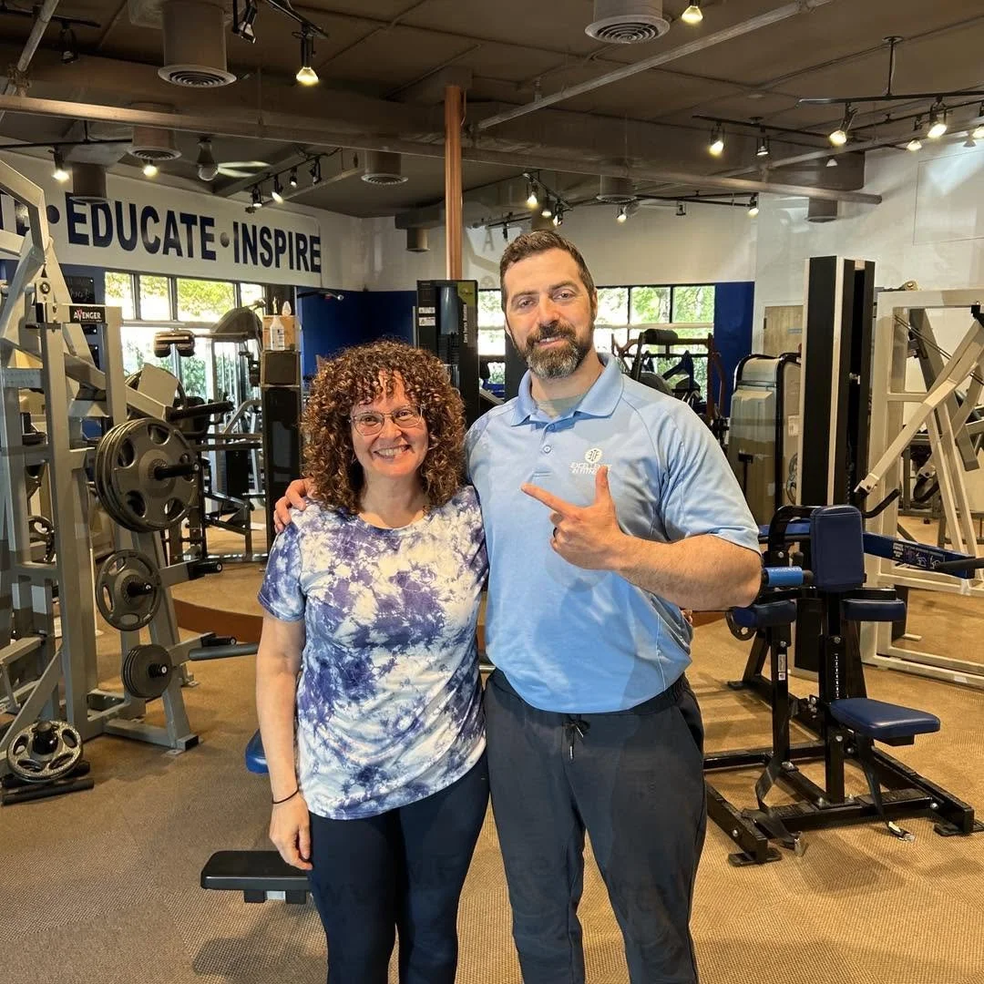 Chris has excellent form. and is making consistent progress. She continues improving strength and technique through consistent one-on-one personal training at Excellence In Fitness.