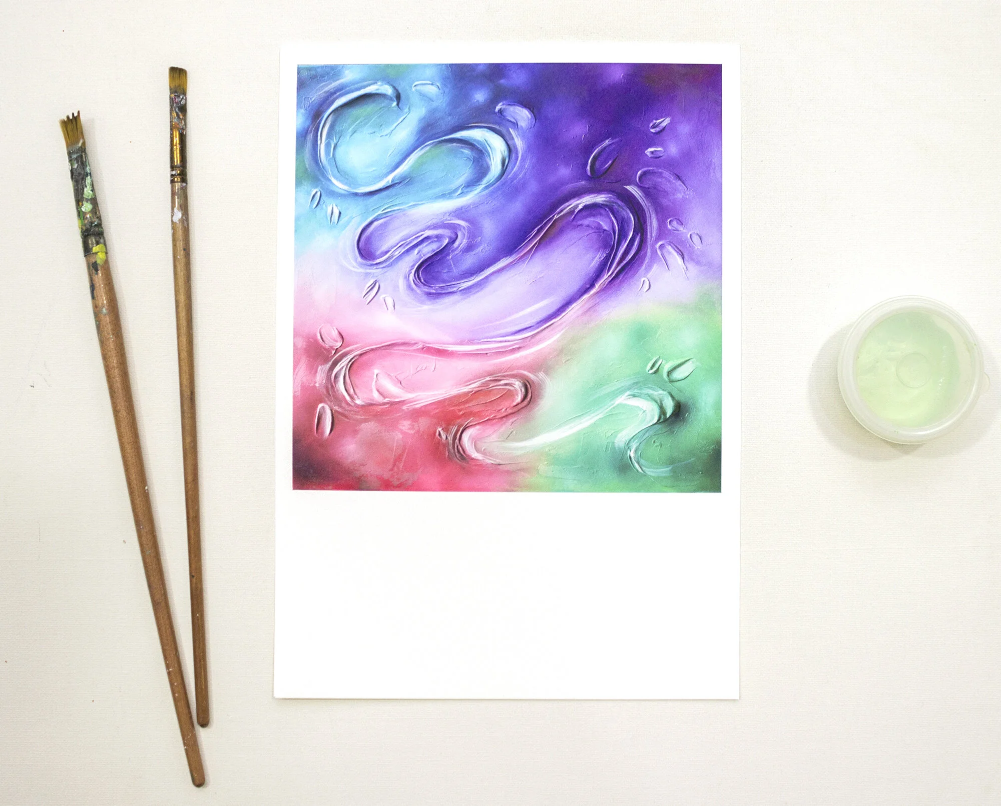 Connection Fine Art Giclee Print from Melbourne Textural Abstract