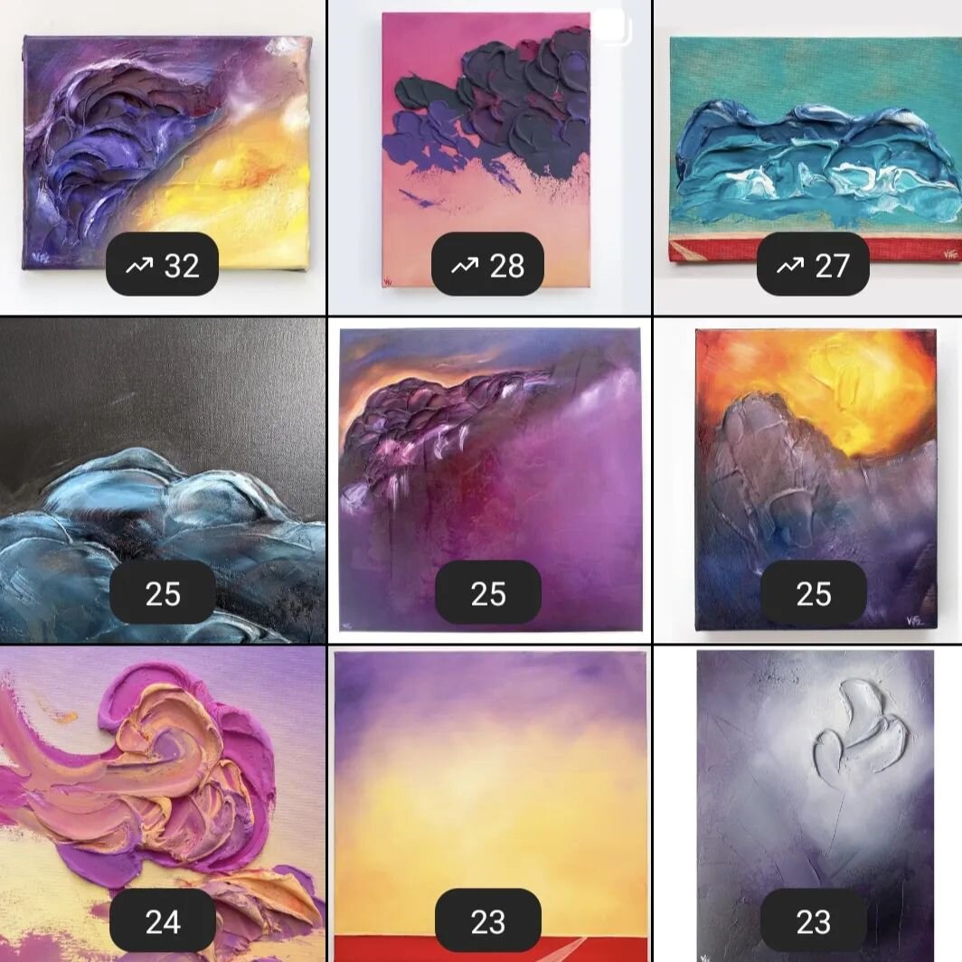 The year is almost over and I had fun making new things.
But after almost 9 years of painting it's more and more effort for very little pay off .
The 9 posts here have the top likes from this year. Not very many compared to follower count and adverti