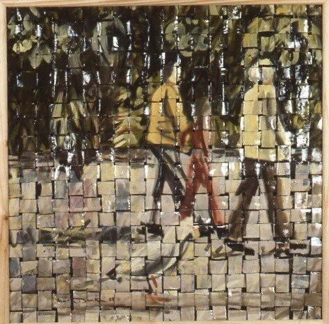 Walk
1x1m
Oil on canvas encapsulated in resin
Artists collection