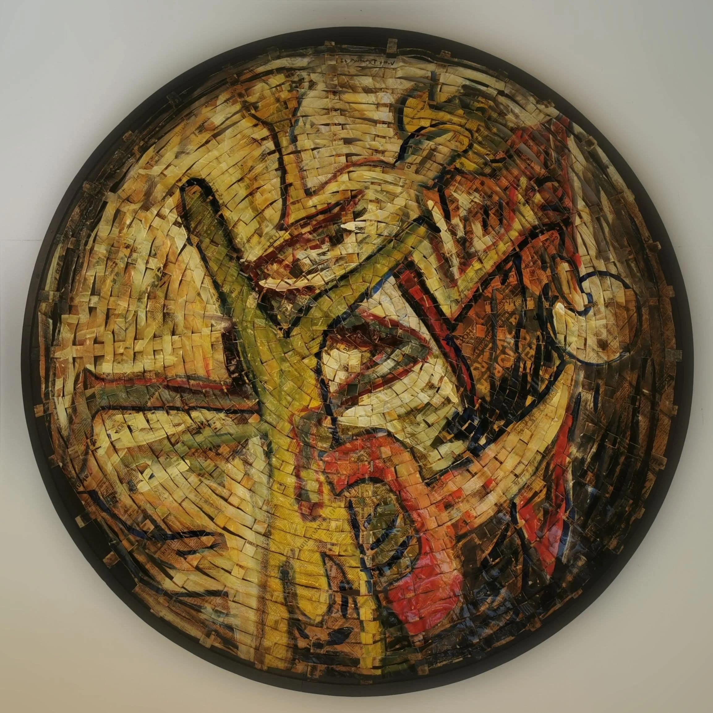 Shadow 3
Oil on Newspaper with Steel/canvas backing
1.3m diameter
Artists collection