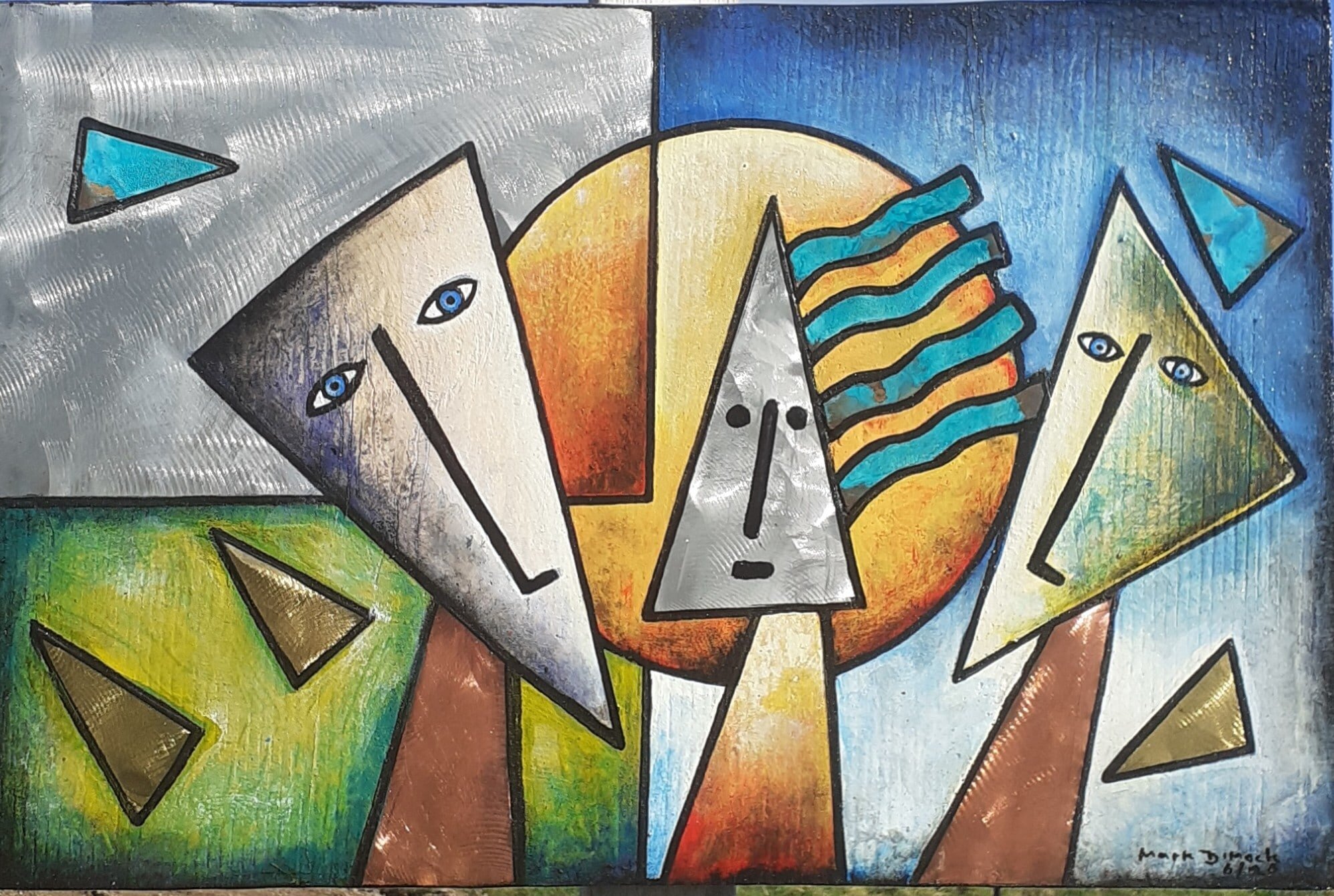 Three Heads Know Colour (Sold)             
750mmx550mm