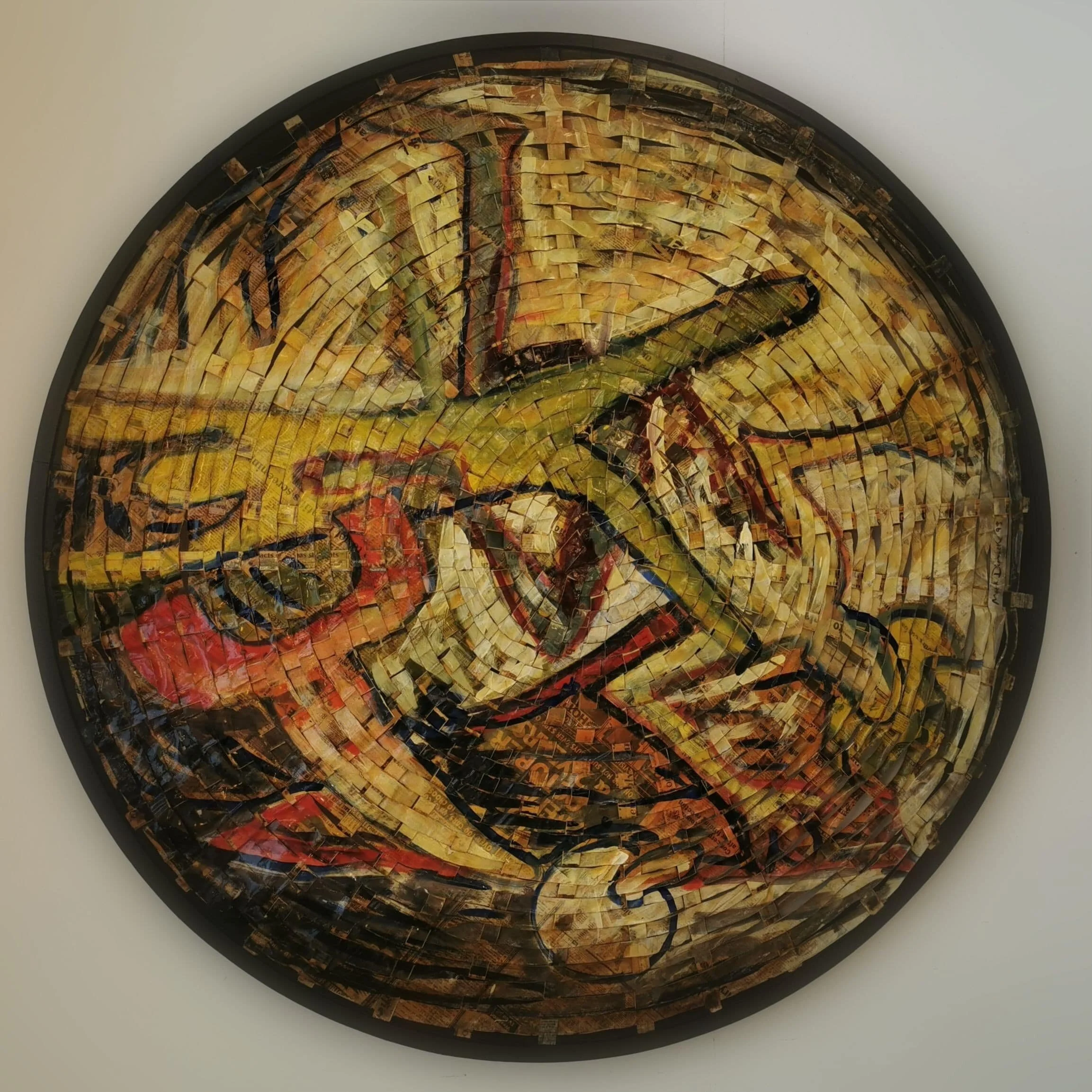 Shadow 4
Oil on Newspaper with Steel/canvas backing
1.3m diameter
Artists collection