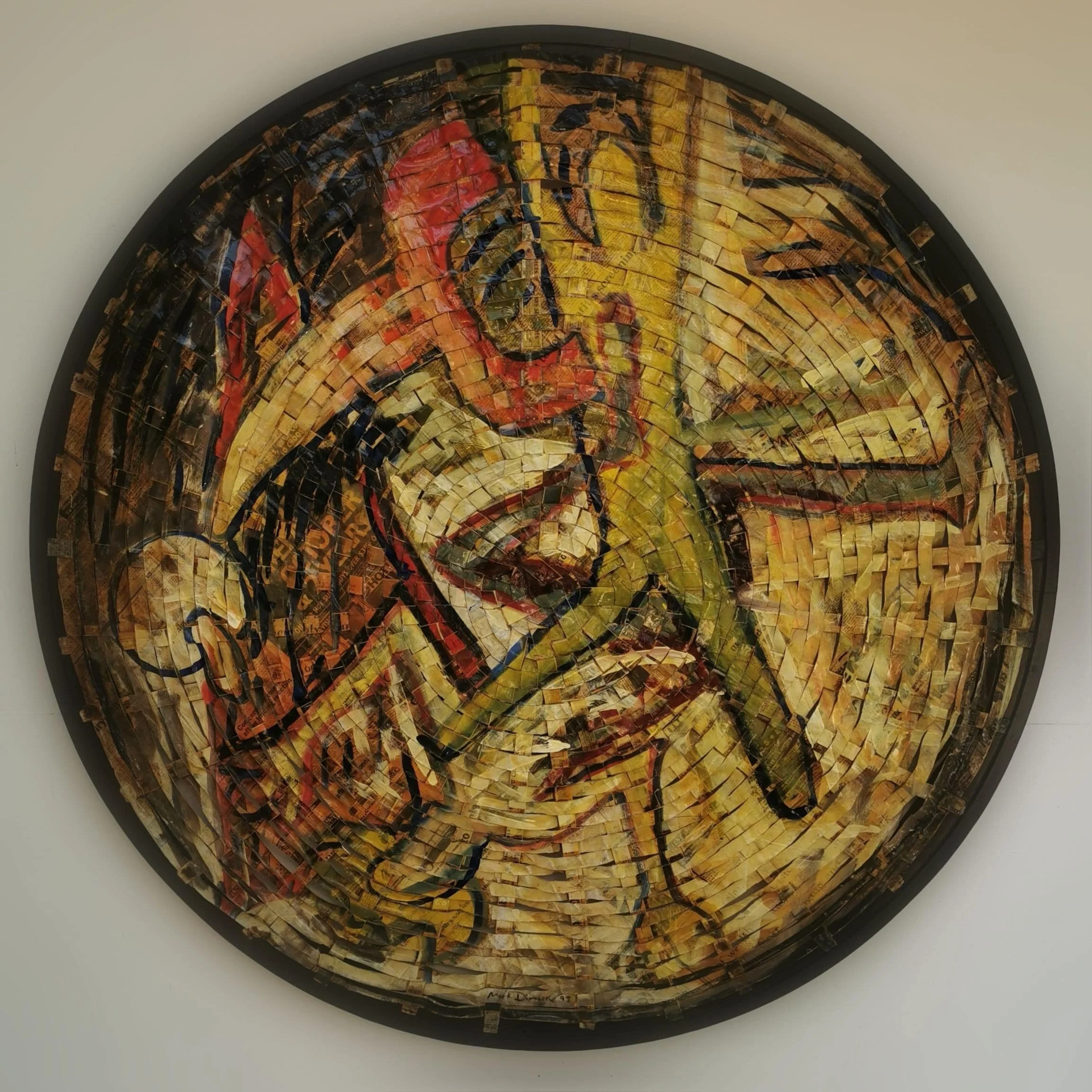 Shadow 1
Oil on Newspaper with Steel/canvas backing
1.3m diameter
Artists collection