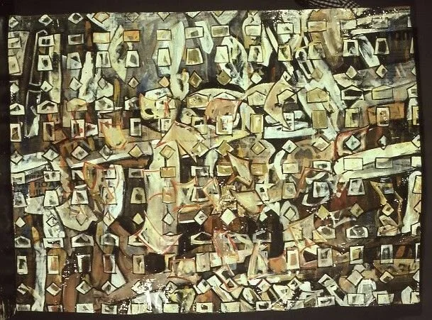 Ore
Resin on buckled newspaper and matting
Private collection
