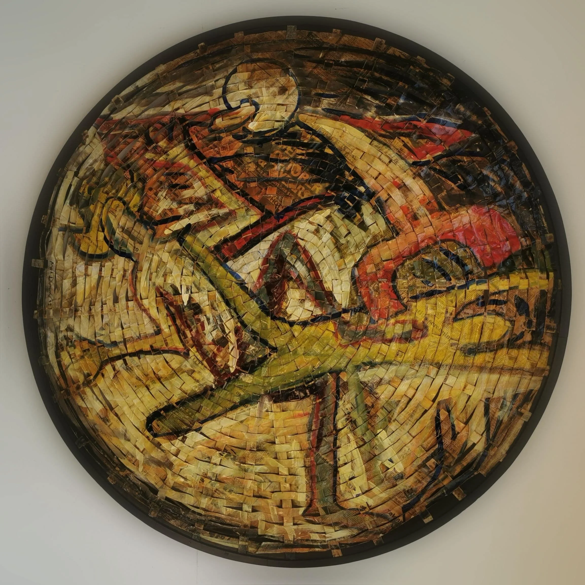 Shadow 2
Oil on Newspaper with Steel/canvas backing
1.3m diameter
Artists collection