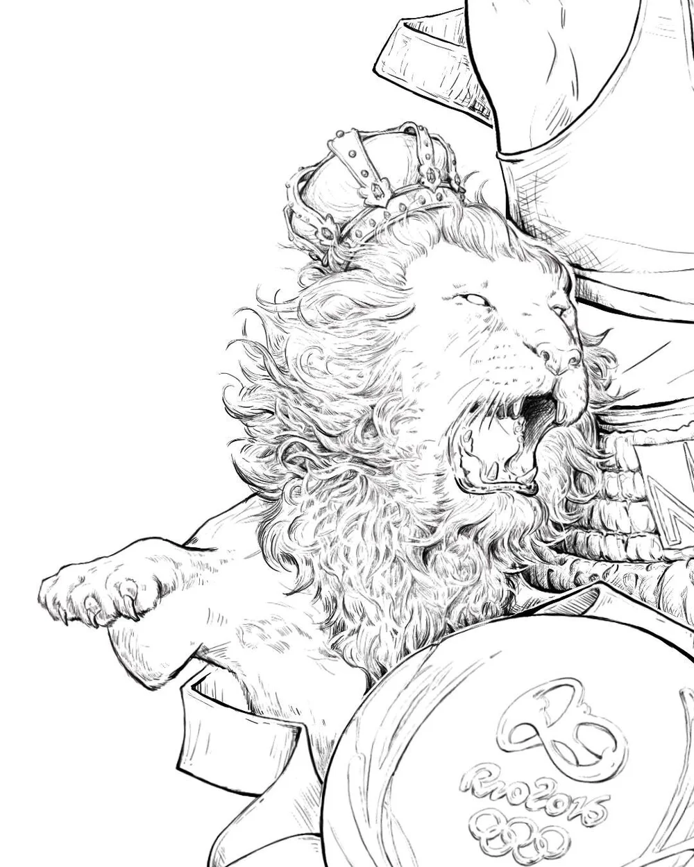 Some details and reference photos used to draw my previous post on @nicolaadams 

🦁The lion was drawn in reference to her tattoo and to pay tribute to her nickname &quot;the lioness&quot; (I know...her tat is of a lion, not a lioness hehe). 
🥊The i