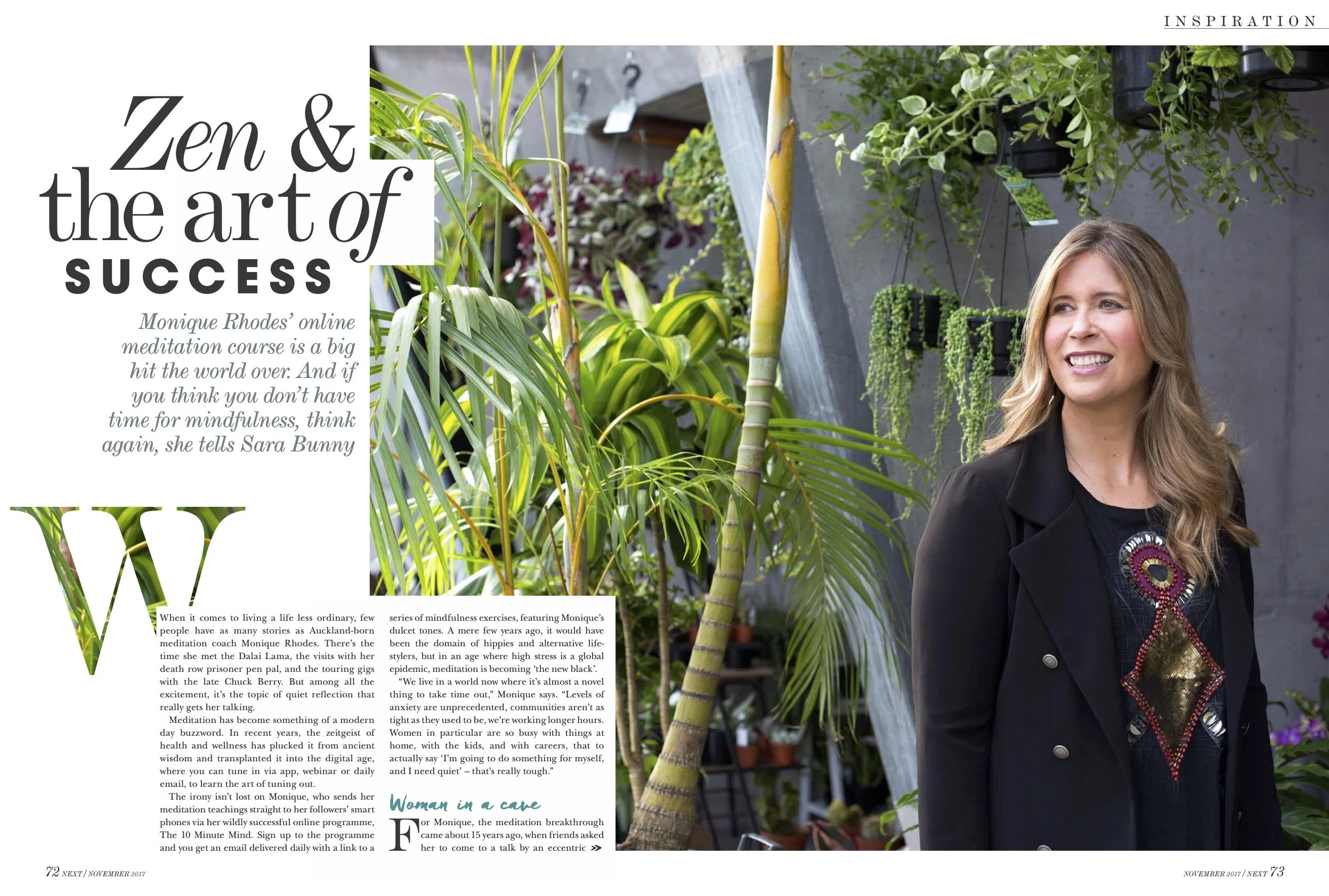 NEXT magazine, meditation expert