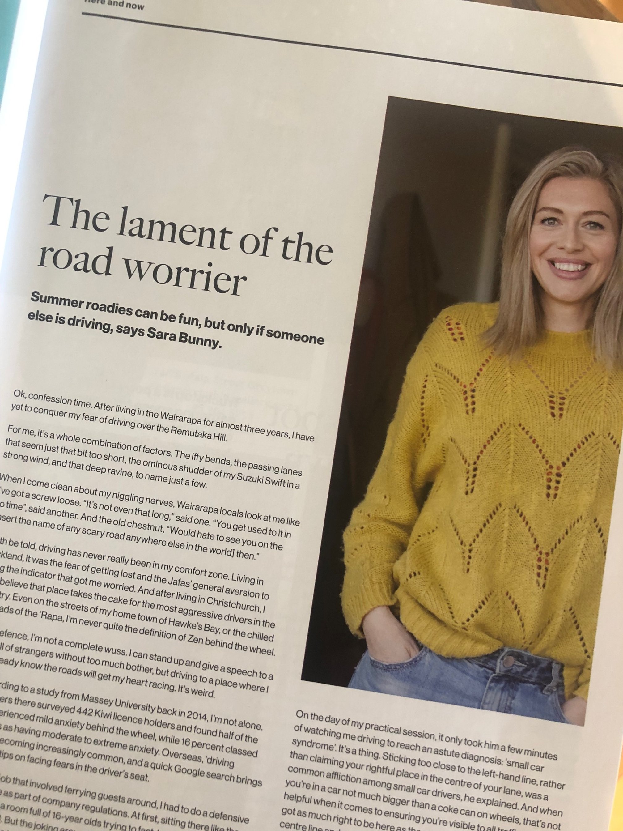 column in Wairarapa Lifestyle Magazine