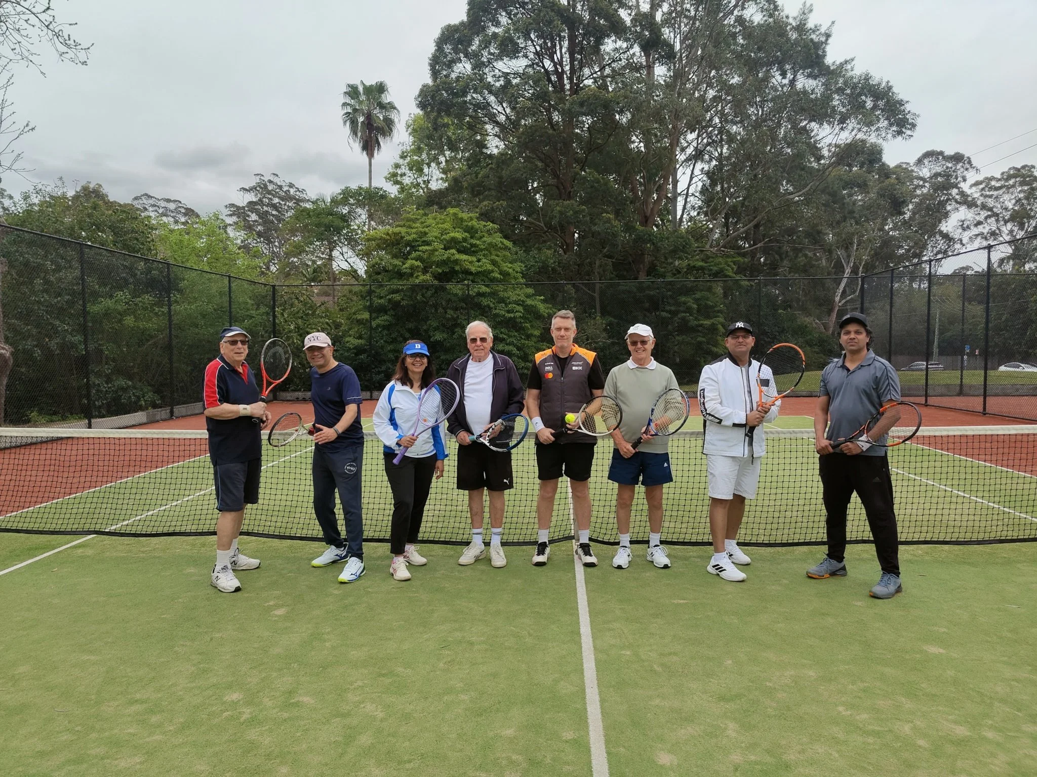 Social doubles players at West Pennant Hills Sports Club tennis courts