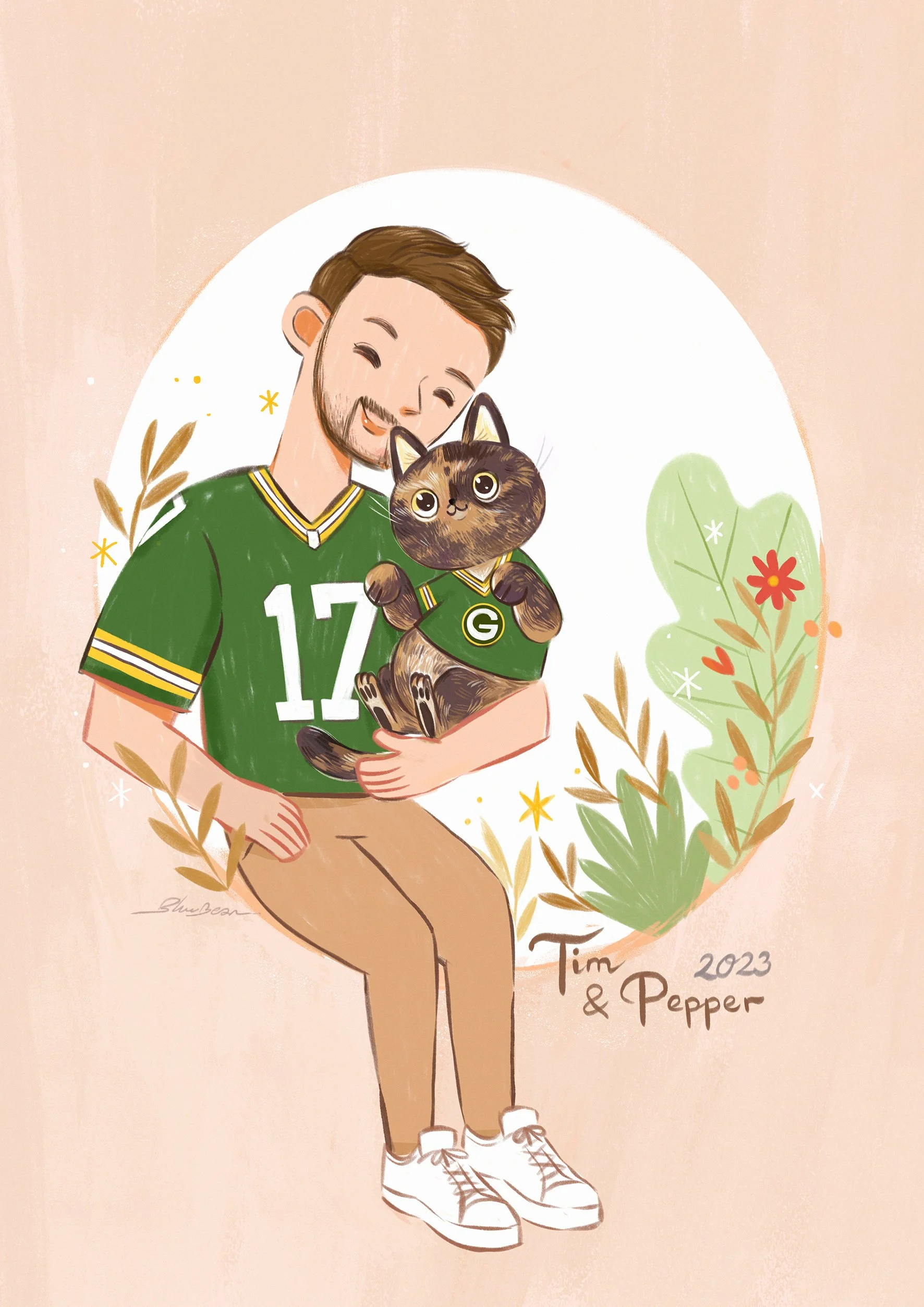 BlueBean Commission_Tim and Pepper Cat.jpg