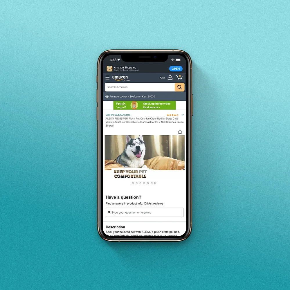 Thumbnail 1000x1000 Aleko Amazon iPhone Dog Bed.jpg