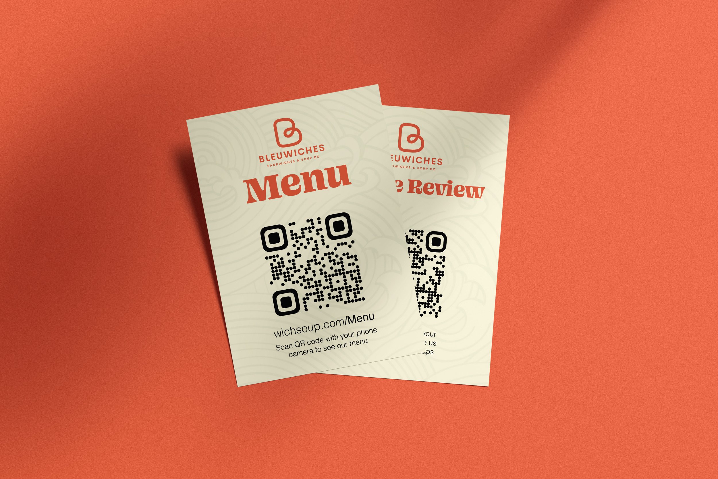 Bleuwiches Menu Design