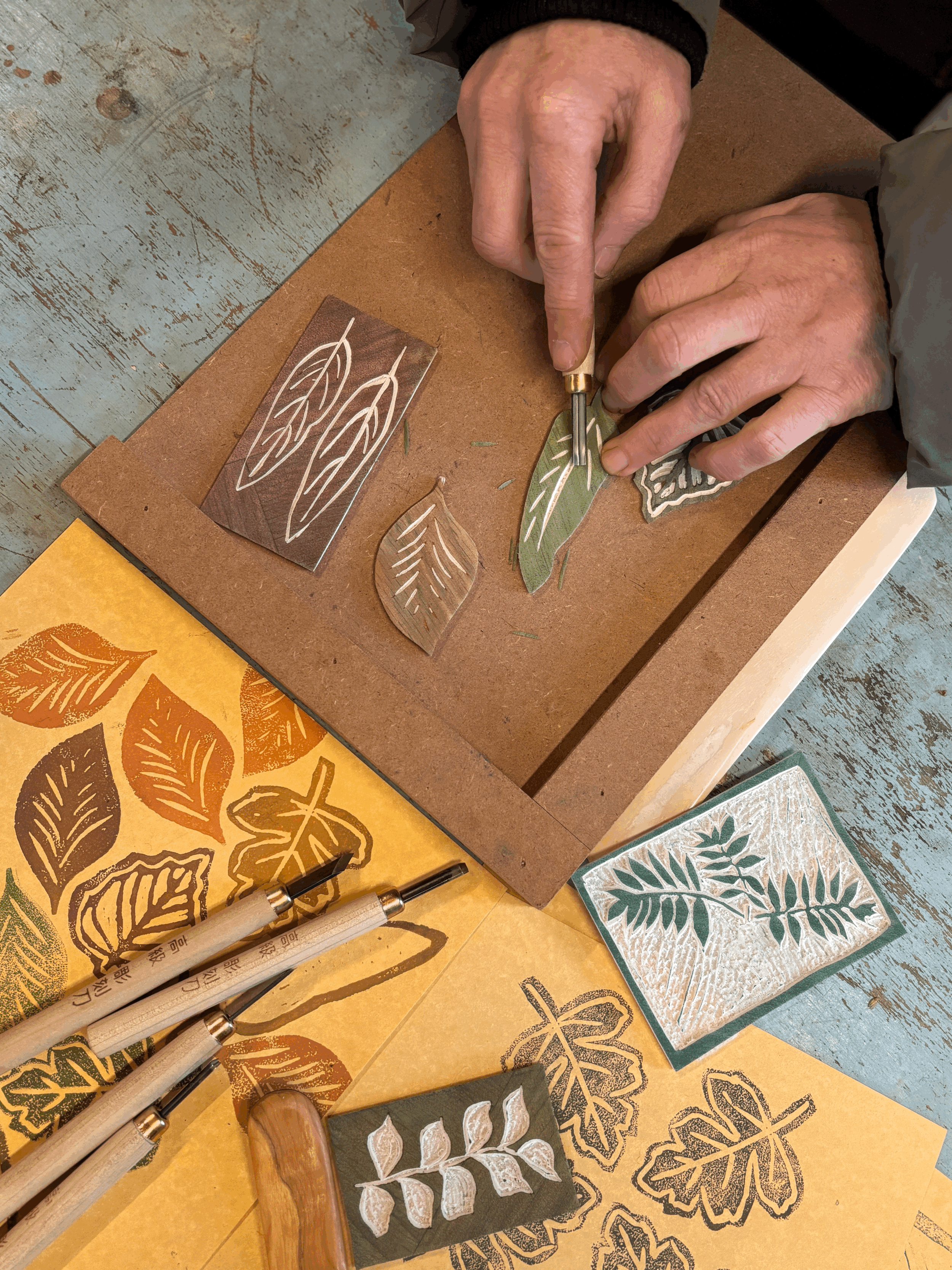Fornighty Hall - Lino printing for roman blind fabric part 1 July 16th  2-5pm & part 2 - August 17th  – 2-5pm