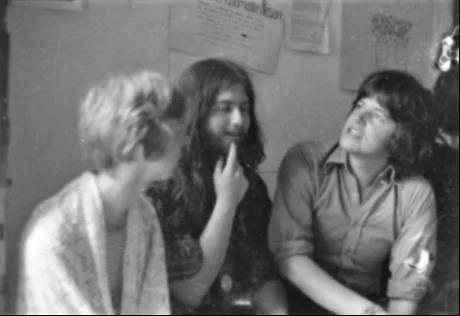 L to R: First two unknown, Tim P inside the gay centre