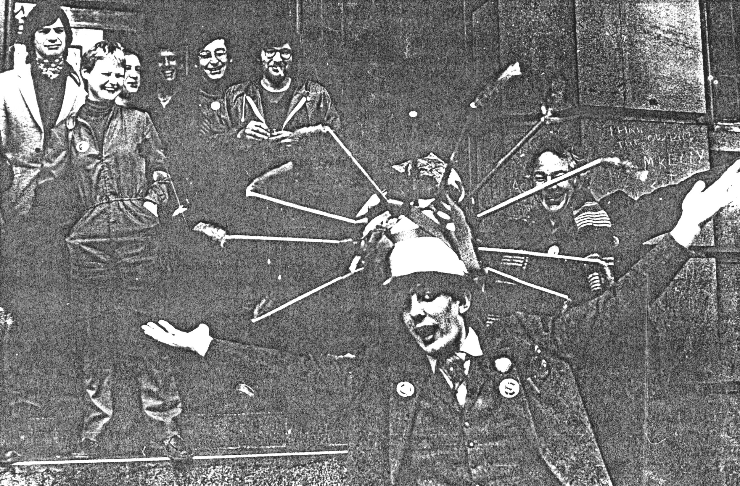 Julian in his spinning hat creation