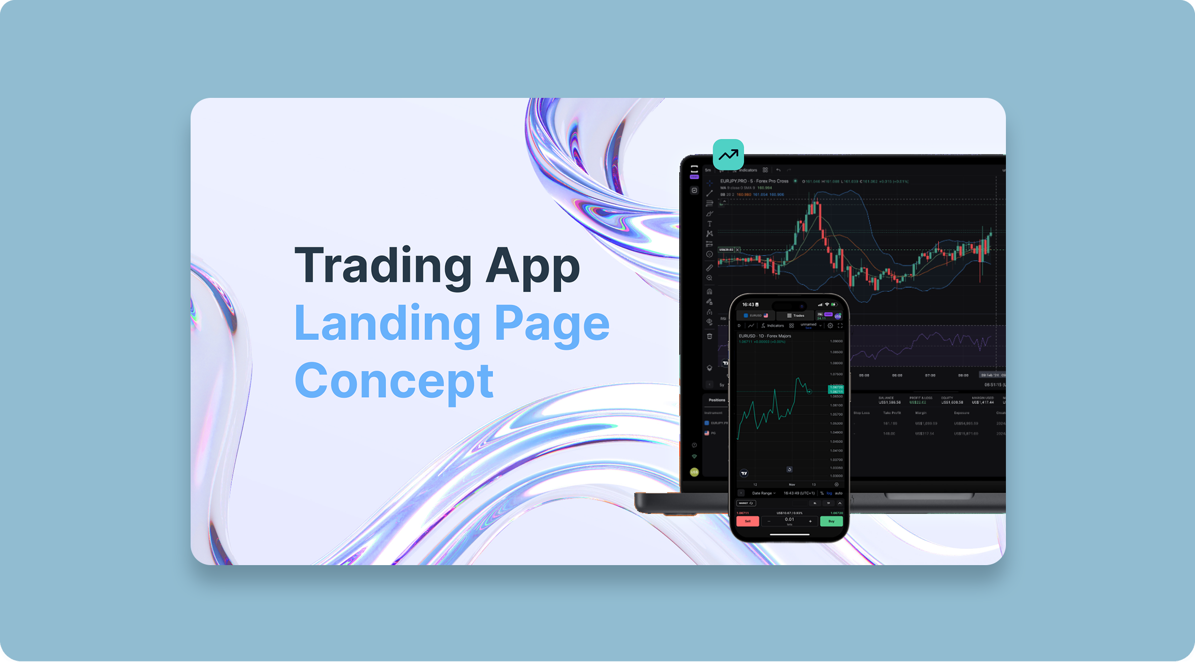 Trading App Landing Page Concept