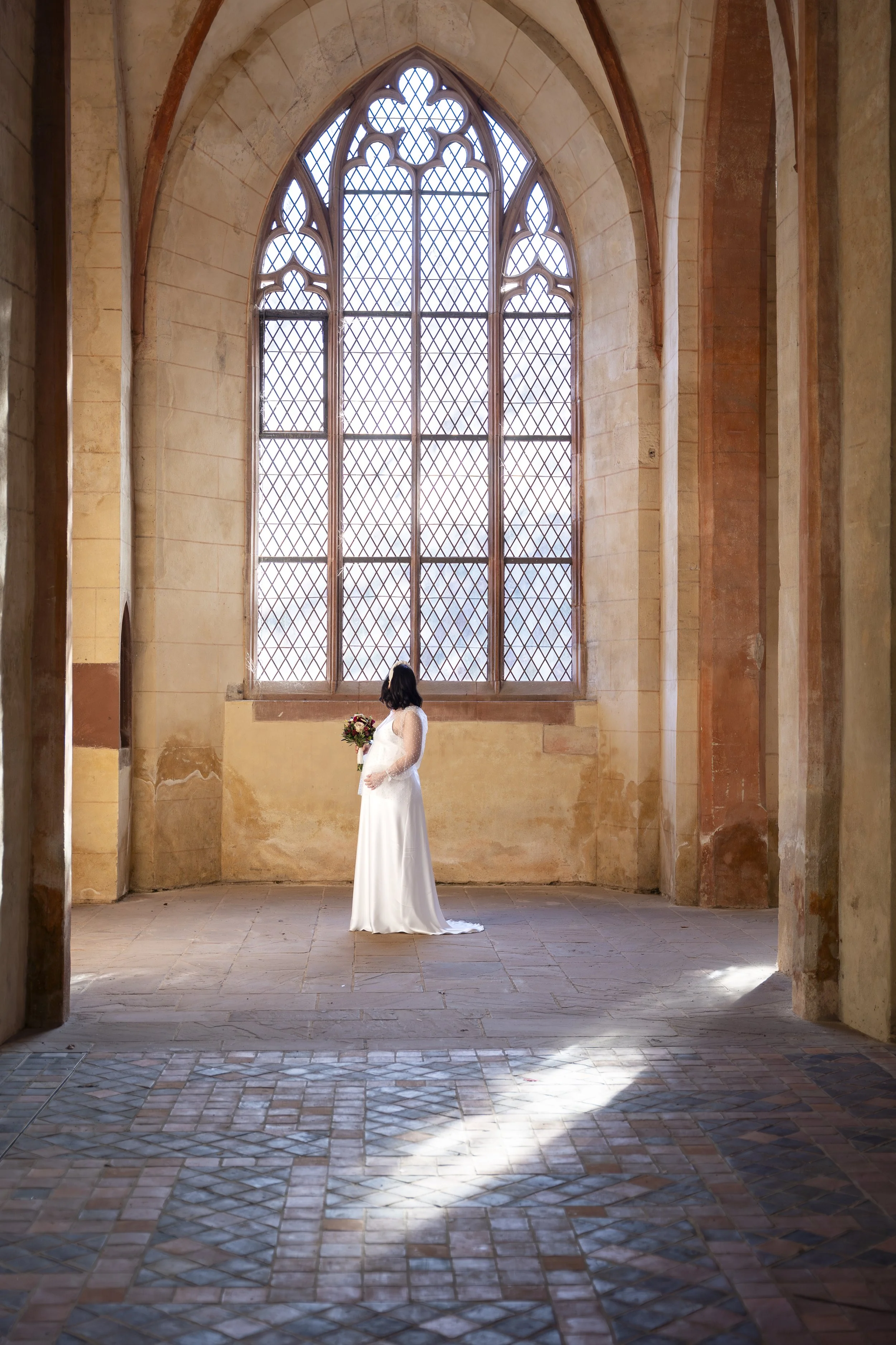 Braut in der Basilika Kloster Eberbach im Rheingau