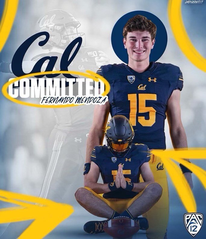 🚨COMMITTED🚨

Big time congratulations to FlyPhysio client @fernando.mend0za on his commitment to play quarterback at the University of California Berkeley! Big things to come, we are proud of you Fernando! 
💪🏼🏈 Go Bears

#enhanceyourgreatness #s