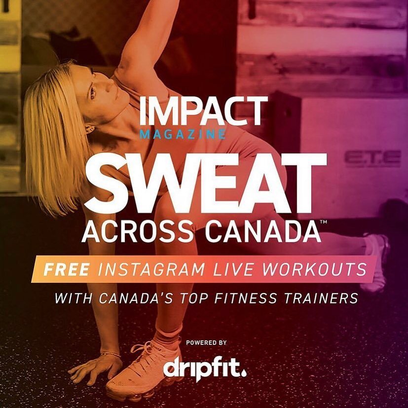 Super excited to be a part of @impactmagcanada Sweat Across Canada workout series powered by DripFit @drip_fit this Thursday at 12pm. Go to @impactmagcanada for the live workout. Bring you water, lace up those shoes and get ready to sweat! 

With Joy