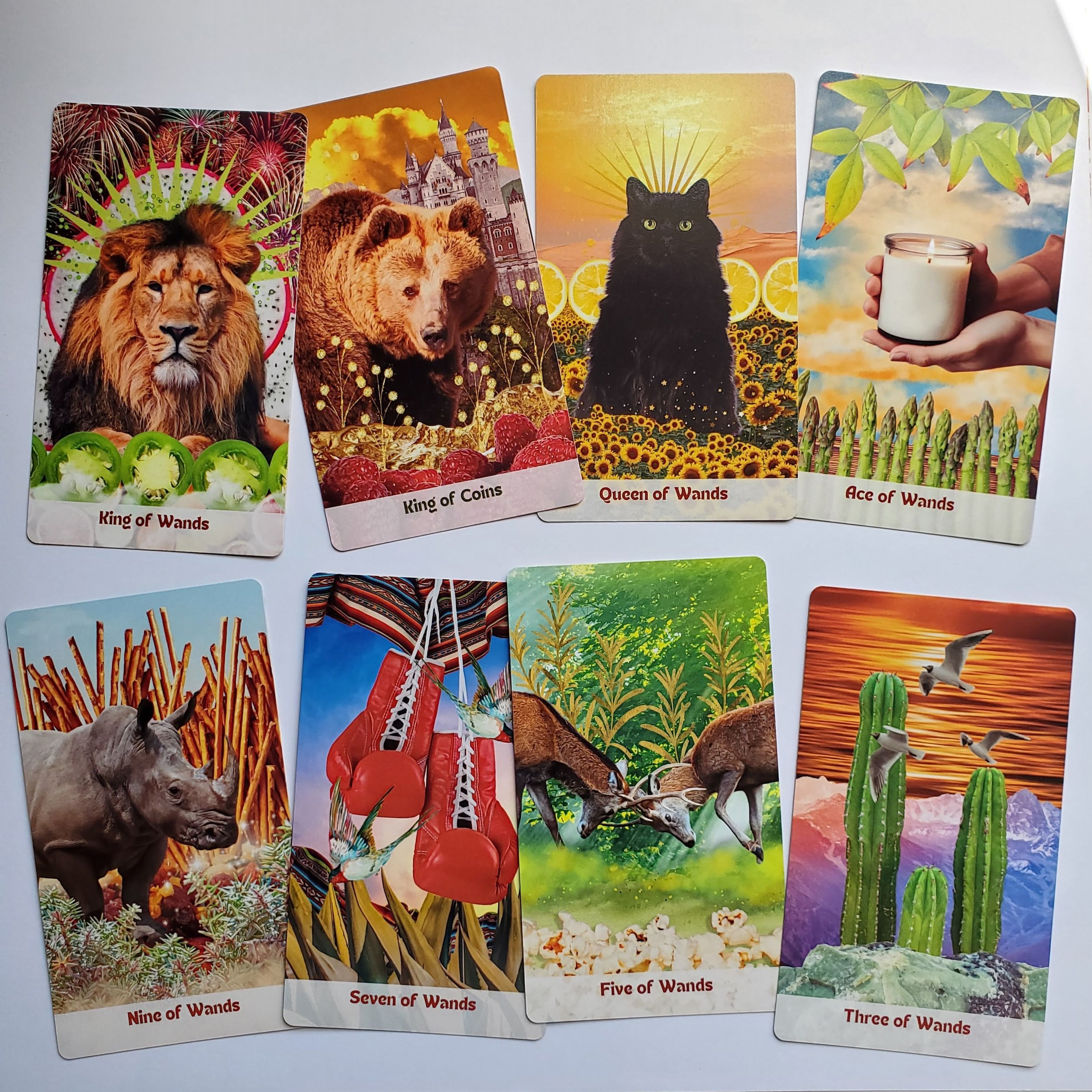 How Did I Get Here Tarot sample minor cards — pop art collage indie tarot deck by S.G. Stasi Designs