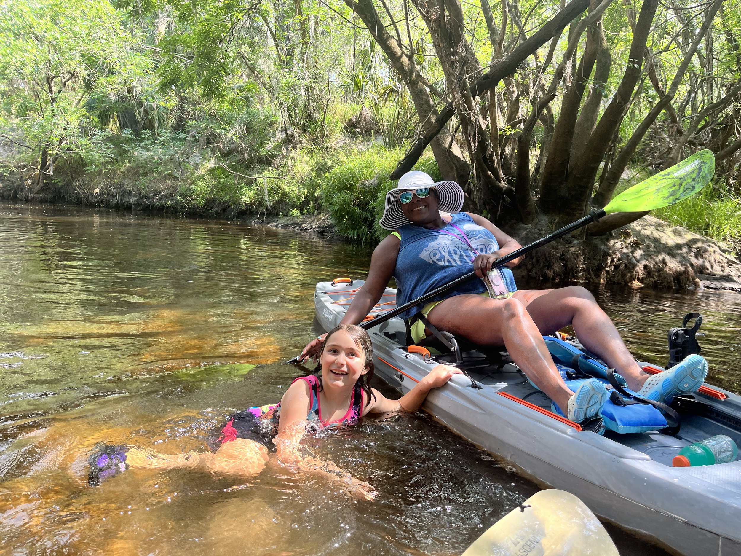 Trip 2. 1 hour downstream paddling, 3 miles, with pickup service. Popular with smaller kids or folks with less time.  