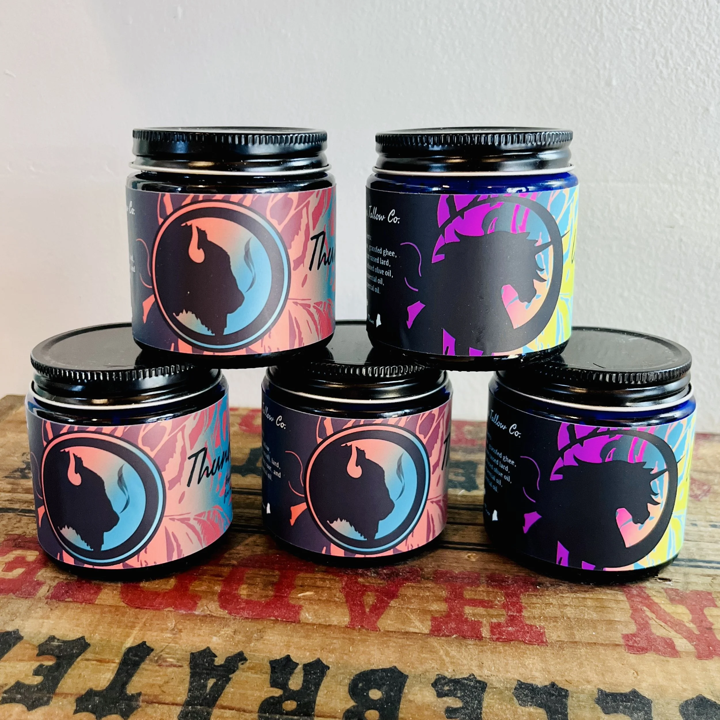 Body butter brand development and label design for the Salty Feather Tallow Co.