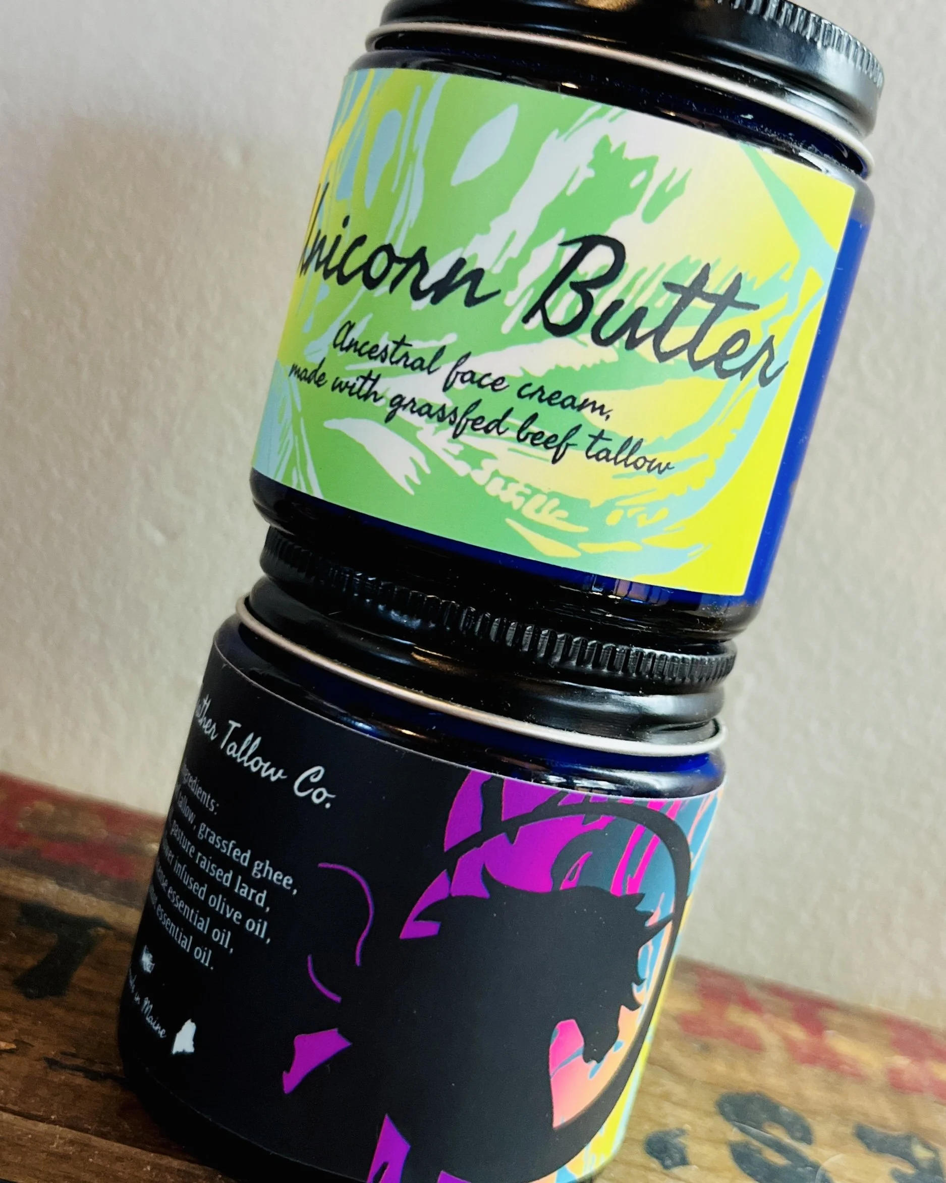 Body butter brand development and label design for the Salty Feather Tallow Co.