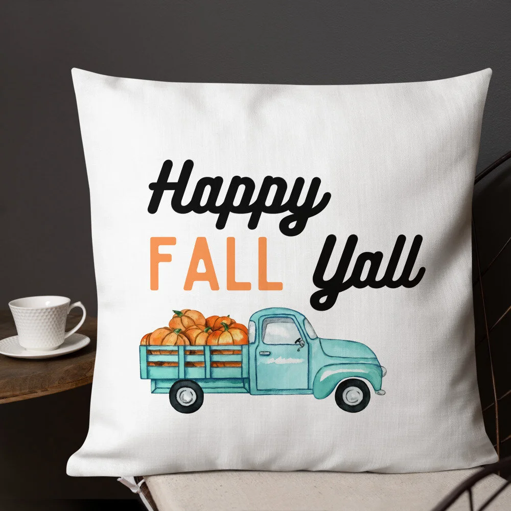 happy fall pillow