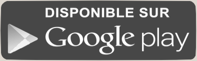 Badge indiquant "Disponible sur Google Play" avec le logo de Google Play.