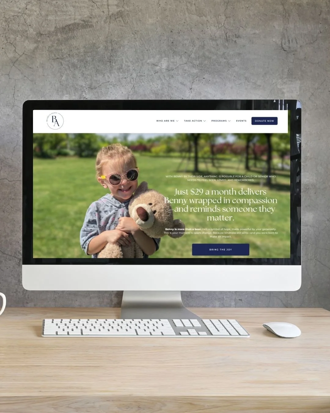 Beverly's Angels Custom Squarespace Website Design by CMH & Company