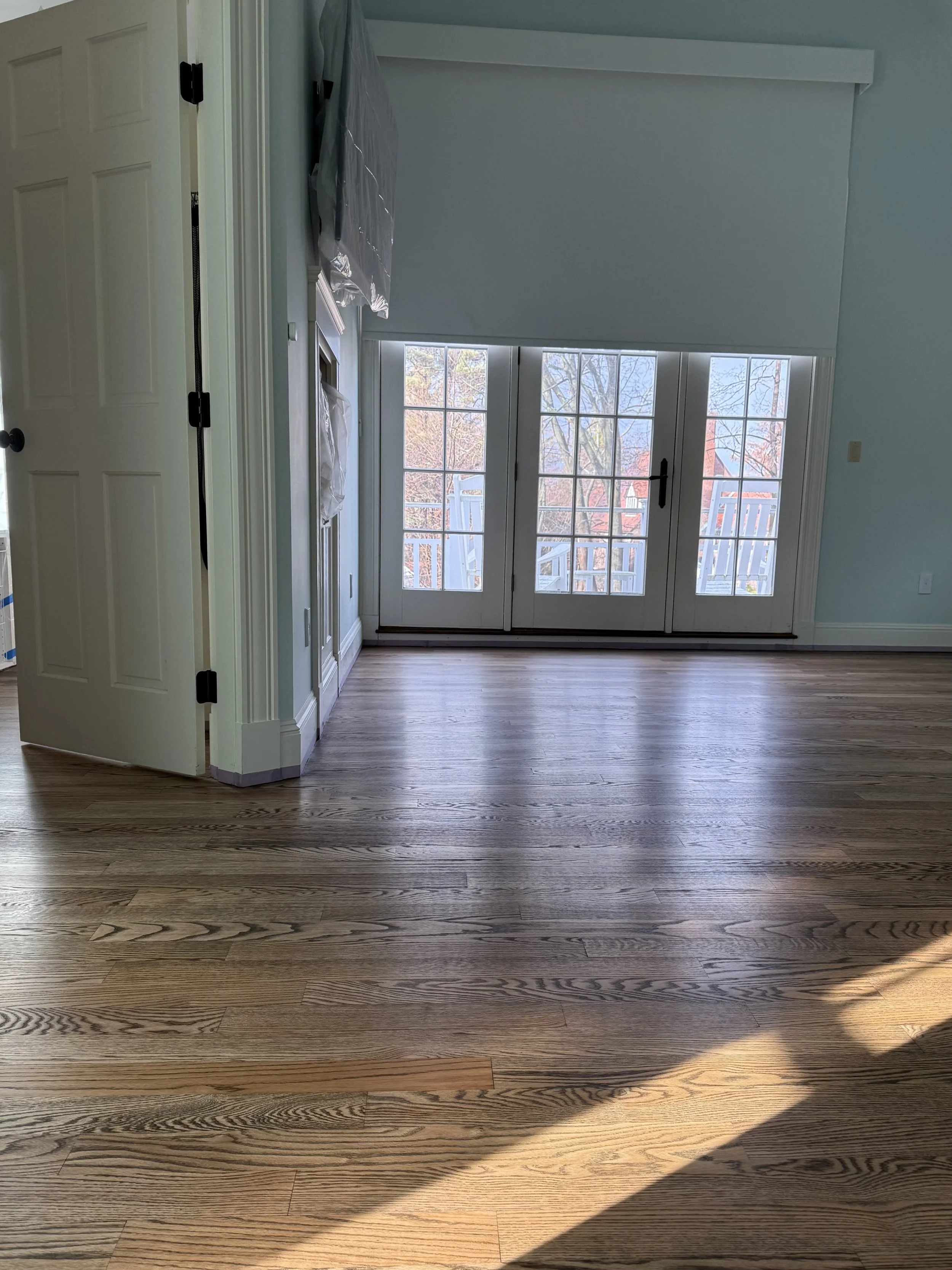 red oak with walnut stain